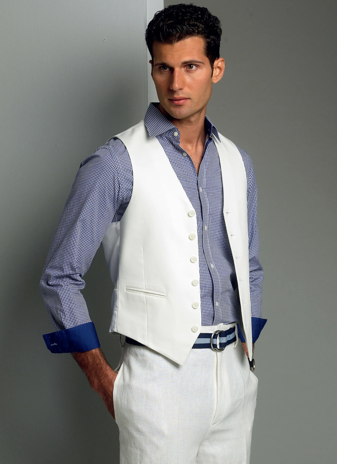 Vogue Patterns Men's Collared or Collarless Vests 5 Vogue Patterns Men's Collared or Collarless Vests