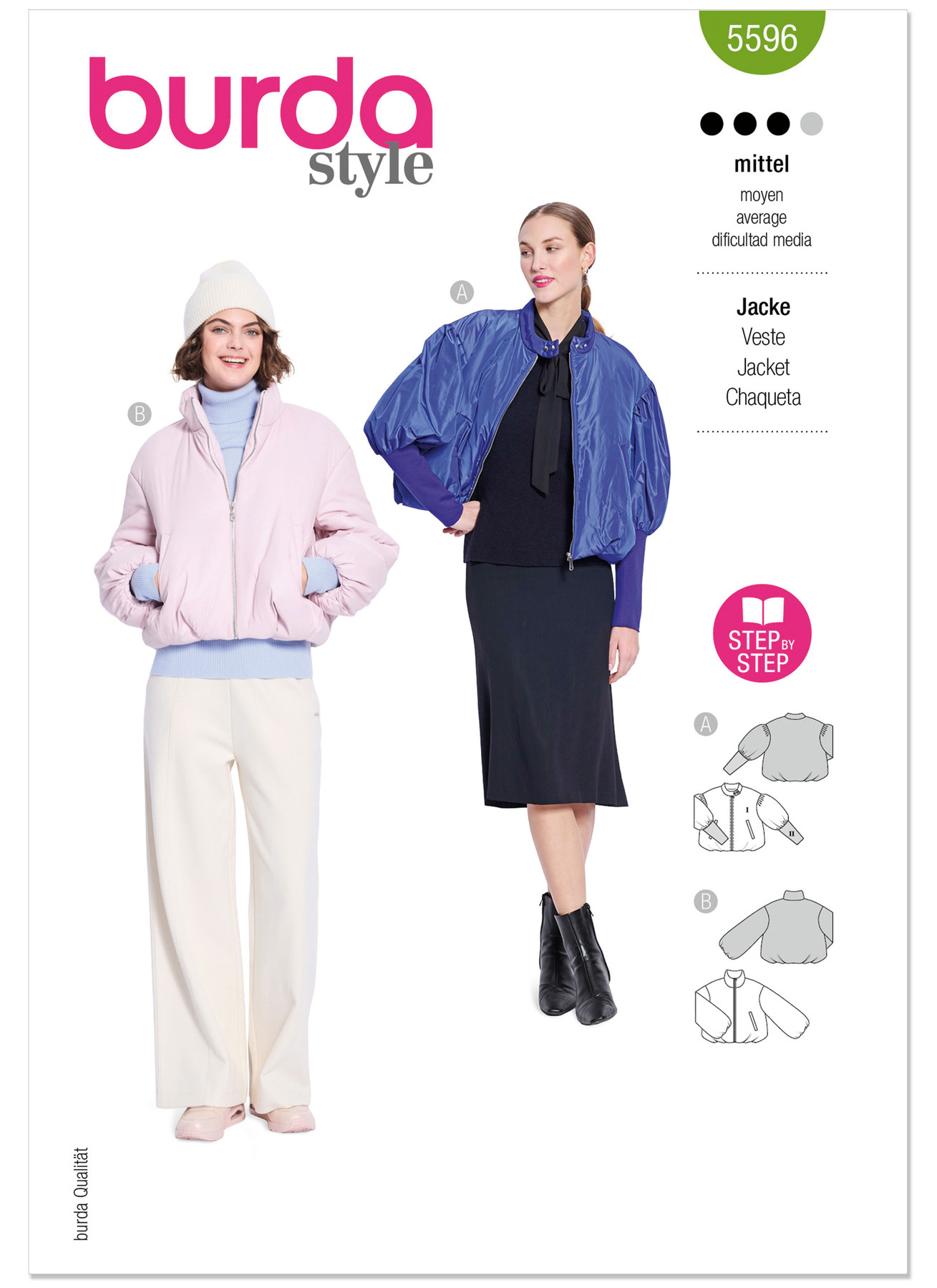 Burda Style Pattern 5596 Misses' Jackets 1 Burda Style Pattern 5596 Misses' Jackets