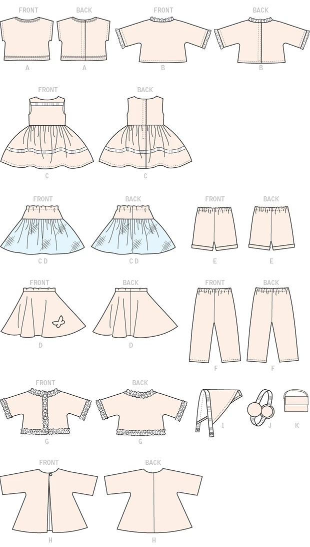 McCall's Sewing Pattern Retro Clothes for 18" Dolls (PDF) 7 McCall's Sewing Pattern Retro Clothes for 18" Dolls (PDF)