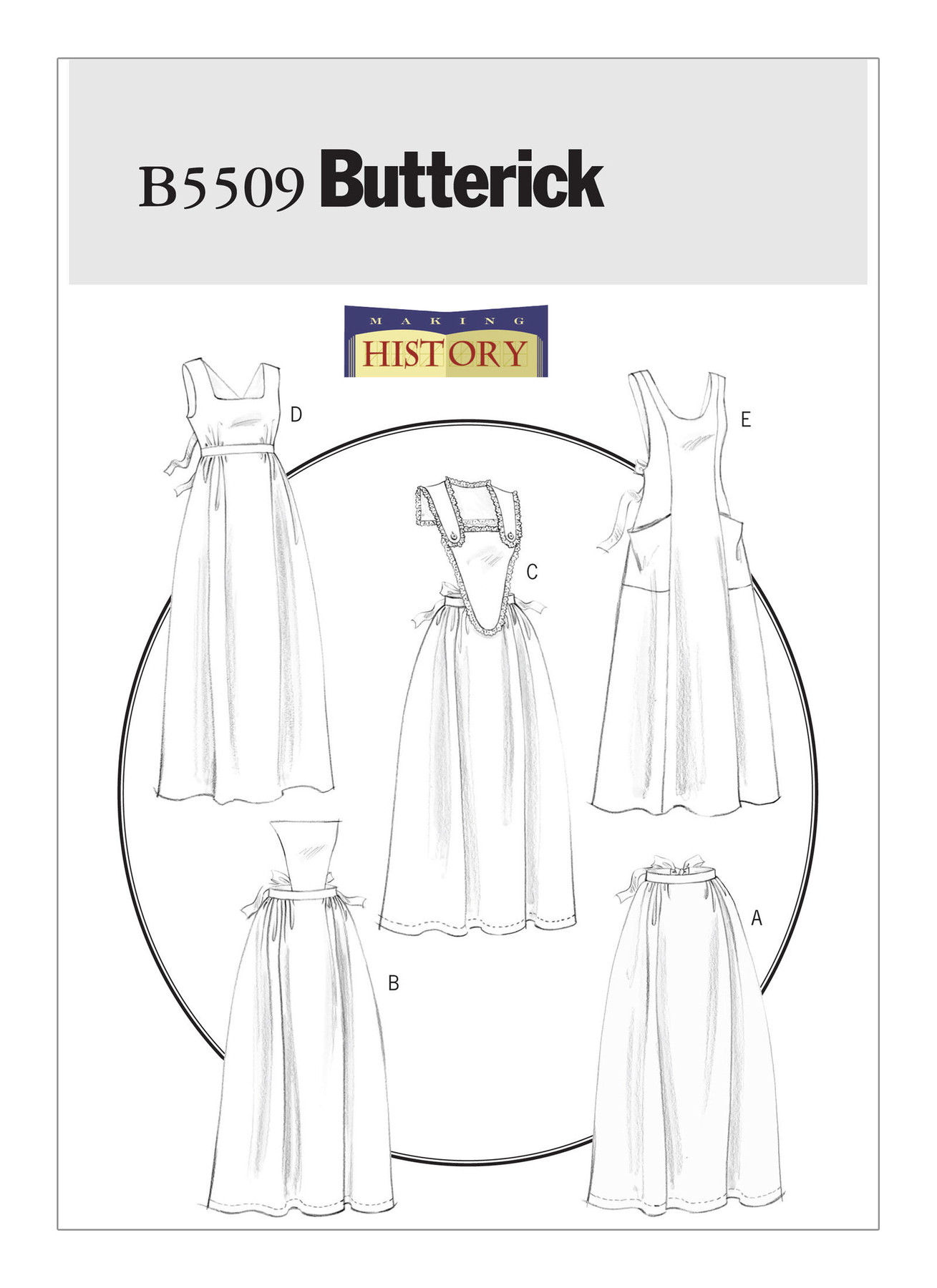 Butterick Sewing Pattern Historical Full-Length and Waist Aprons 1 Butterick Sewing Pattern Historical Full-Length and Waist Aprons