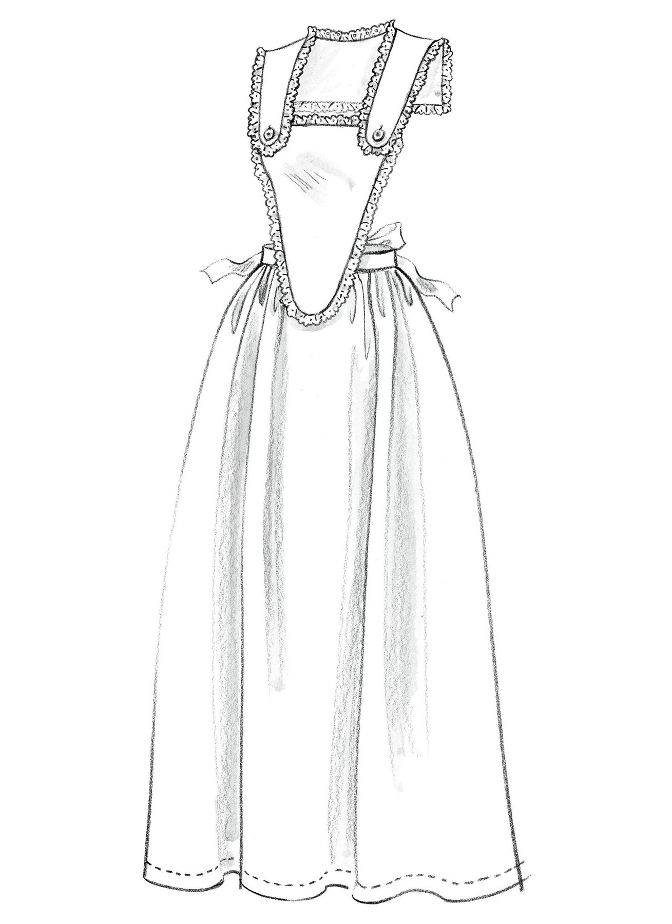 Butterick Sewing Pattern Historical Full-Length and Waist Aprons 2 Butterick Sewing Pattern Historical Full-Length and Waist Aprons