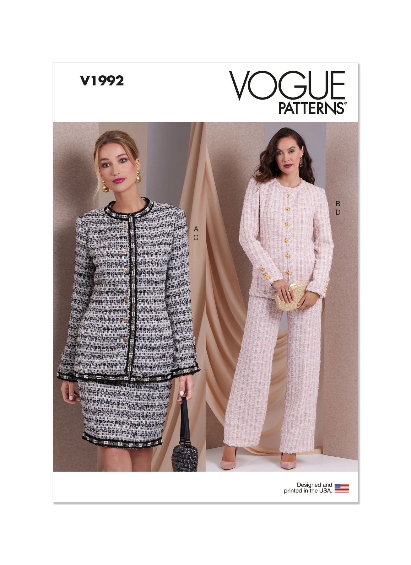 Vogue Patterns V1992 Misses' Jackets, Skirt and Pants 1 Vogue Patterns V1992 Misses' Jackets, Skirt and Pants