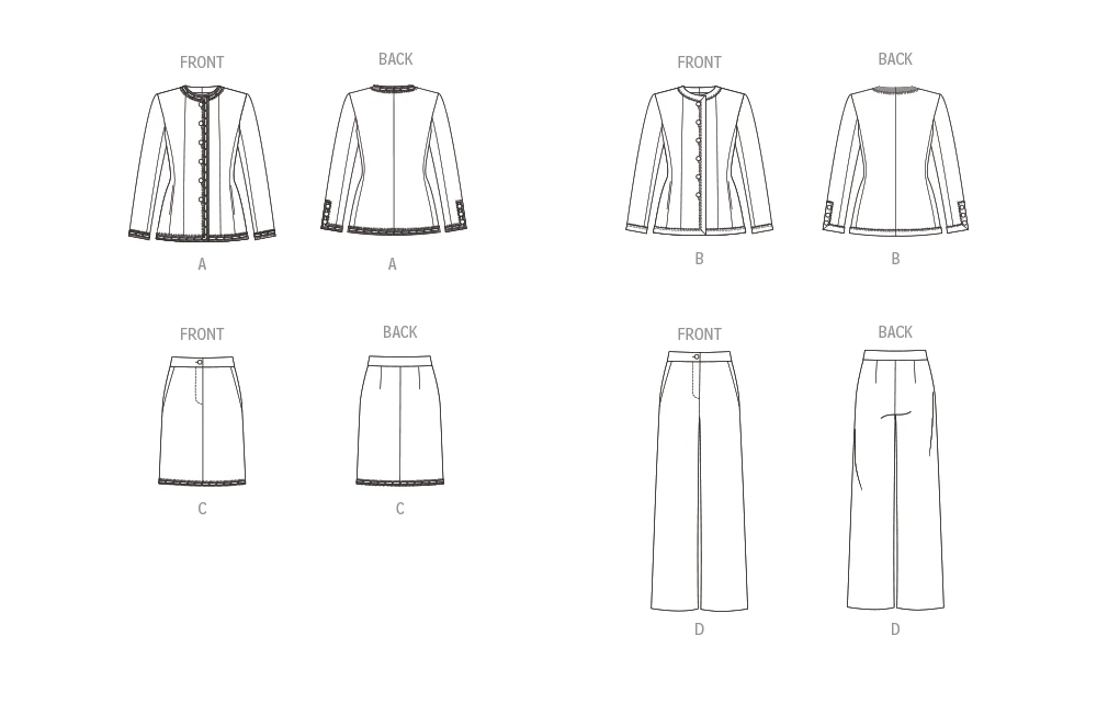 Vogue Patterns V1992 Misses' Jackets, Skirt and Pants 11 Vogue Patterns V1992 Misses' Jackets, Skirt and Pants