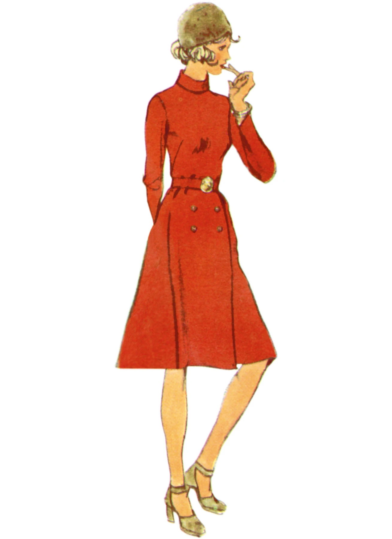 Simplicity Sewing Pattern 1970s Misses' Dress with Front-Wrap Skirt and Scarf (PDF) 4 Simplicity Sewing Pattern 1970s Misses' Dress with Front-Wrap Skirt and Scarf (PDF)
