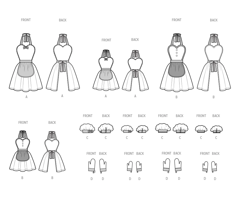 Simplicity Sewing Pattern Children's and Misses' Apron, Mitts and Hat (PDF) 5 Simplicity Sewing Pattern Children's and Misses' Apron, Mitts and Hat (PDF)
