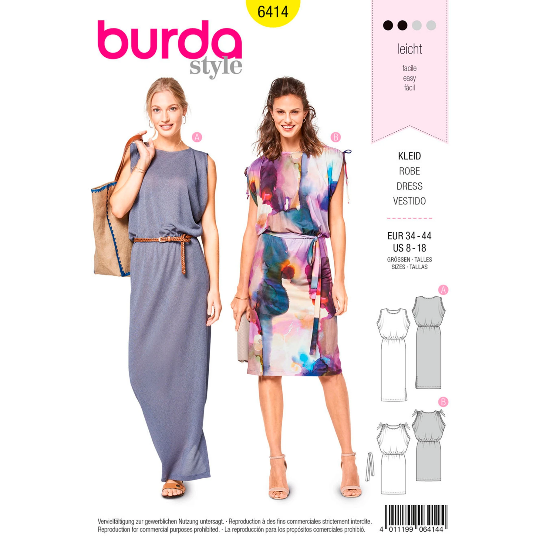 Burda Style Sewing Pattern Misses' Sleeveless Dresses 8 Burda Style Sewing Pattern Misses' Sleeveless Dresses