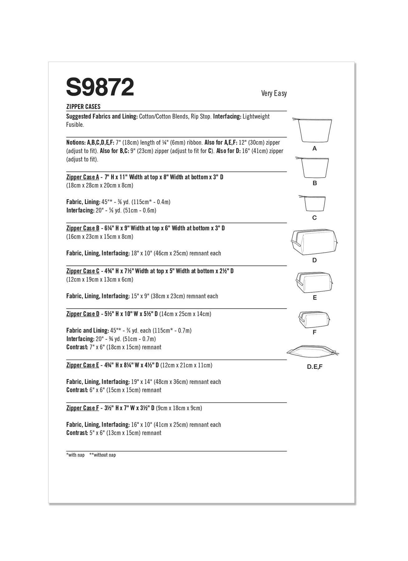 Simplicity Sewing Pattern Zipper Cases (PDF) 6 Simplicity Sewing Pattern Zipper Cases (PDF)