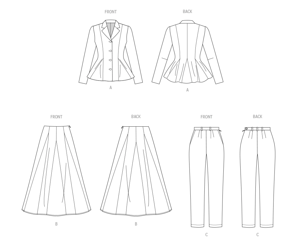 Vogue Patterns Misses' Jacket, Skirt and Pants (PDF) 8 Vogue Patterns Misses' Jacket, Skirt and Pants (PDF)