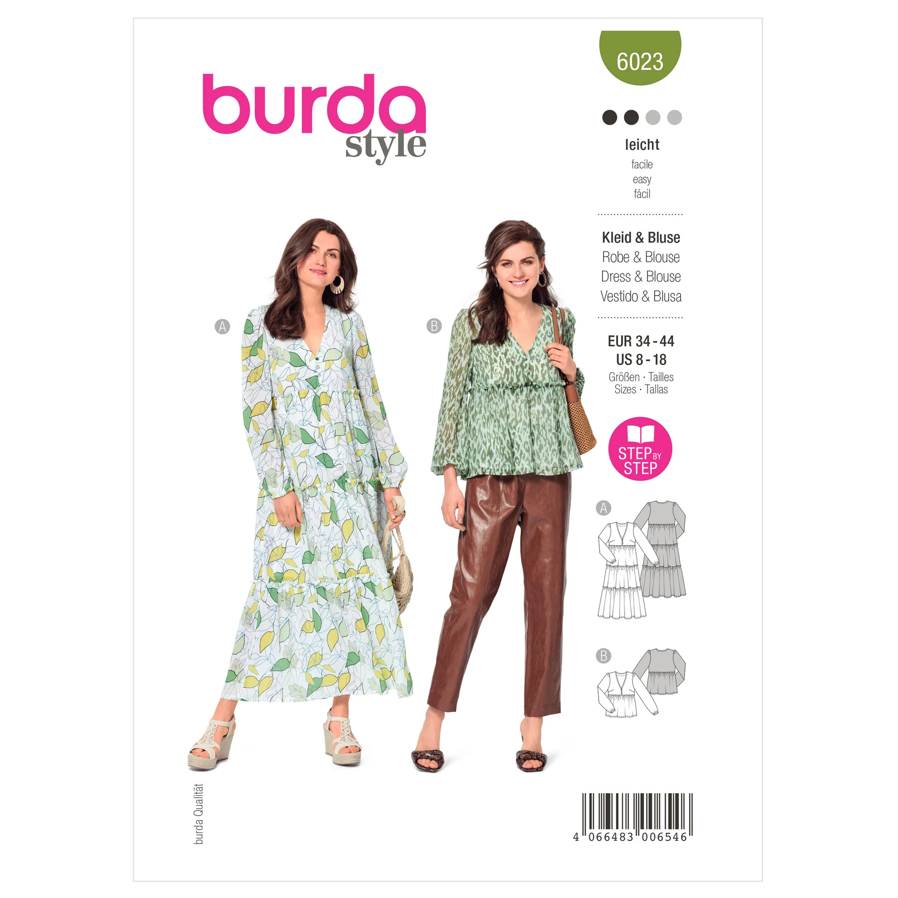 Burda Style Sewing Pattern 6023 Misses' Dress and Blouse