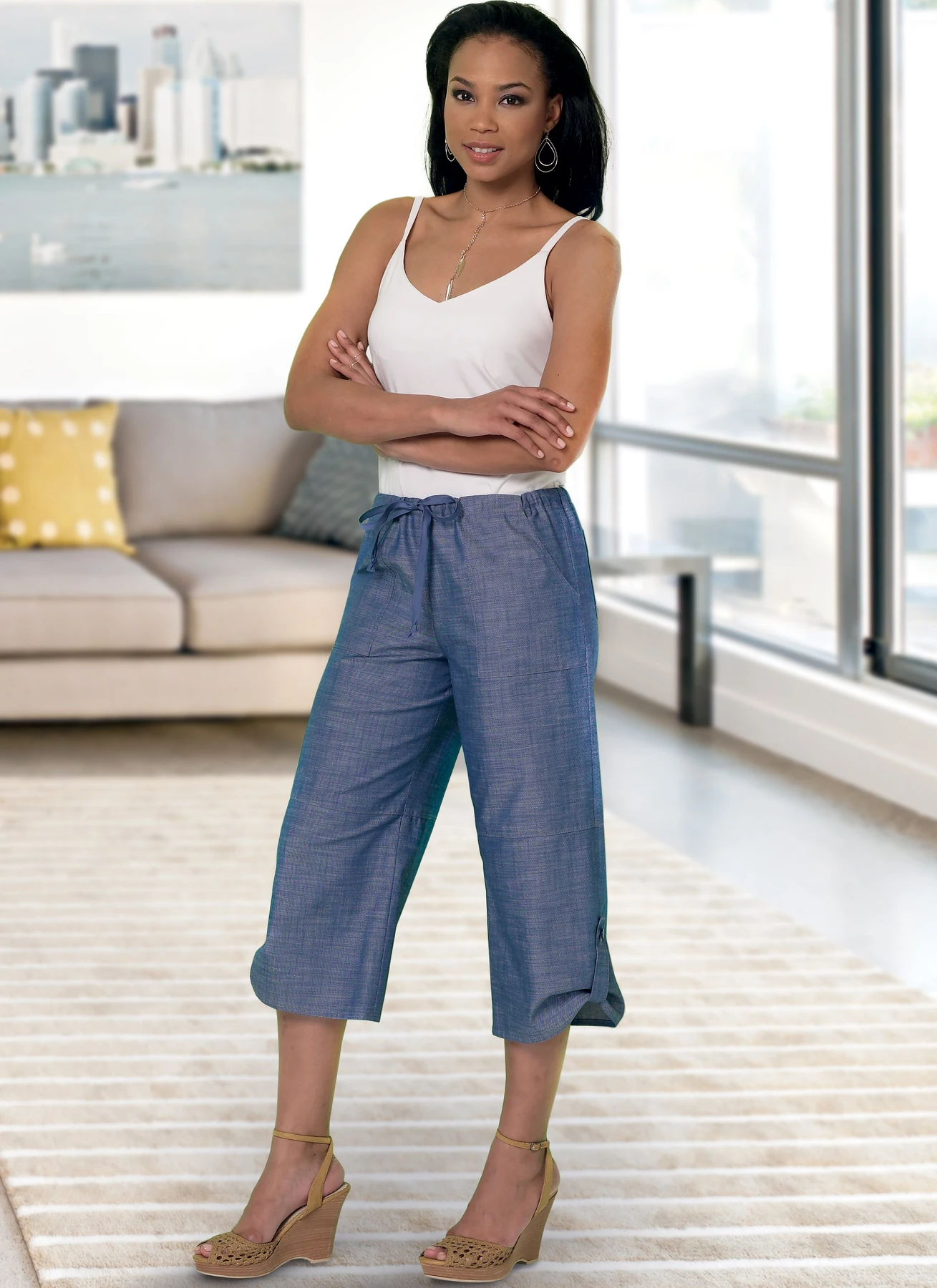 McCall's Sewing Pattern #JuliaMcCalls - Misses' Drawstring Shorts and Pants with Pockets (PDF) 2 McCall's Sewing Pattern #JuliaMcCalls - Misses' Drawstring Shorts and Pants with Pockets (PDF)