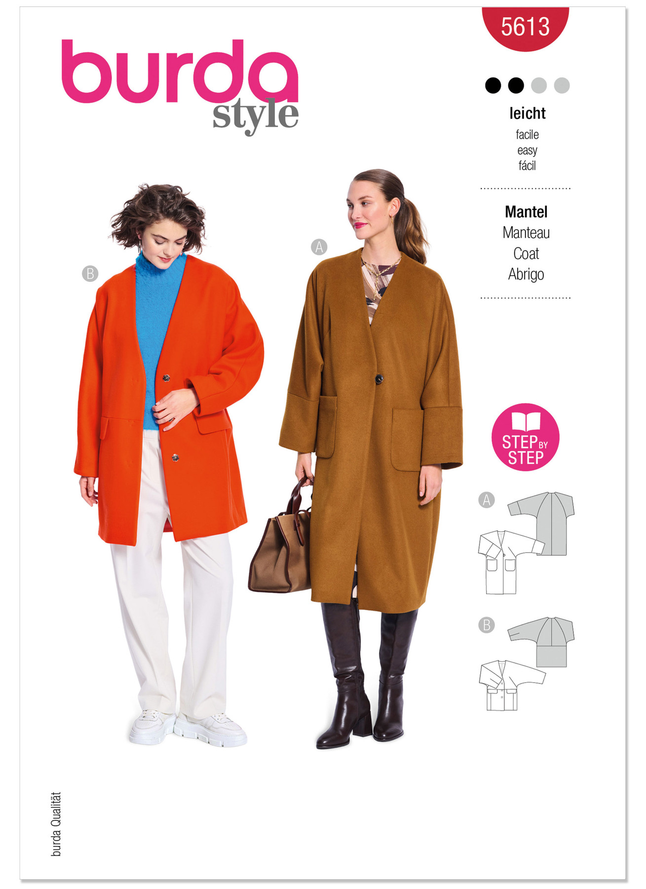 Burda Style Pattern 5613 Misses' Jacket and Coat