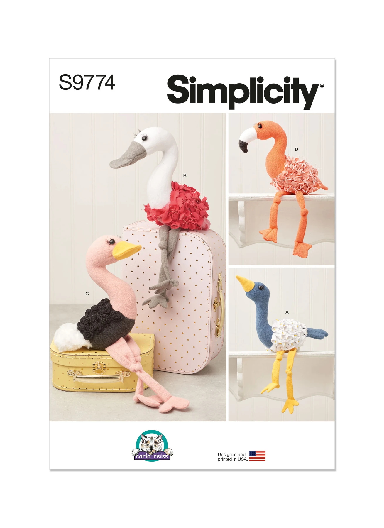 Simplicity Sewing Pattern Decorative Plush Birds by Carla Reiss Design (PDF) 1 Simplicity Sewing Pattern Decorative Plush Birds by Carla Reiss Design (PDF)