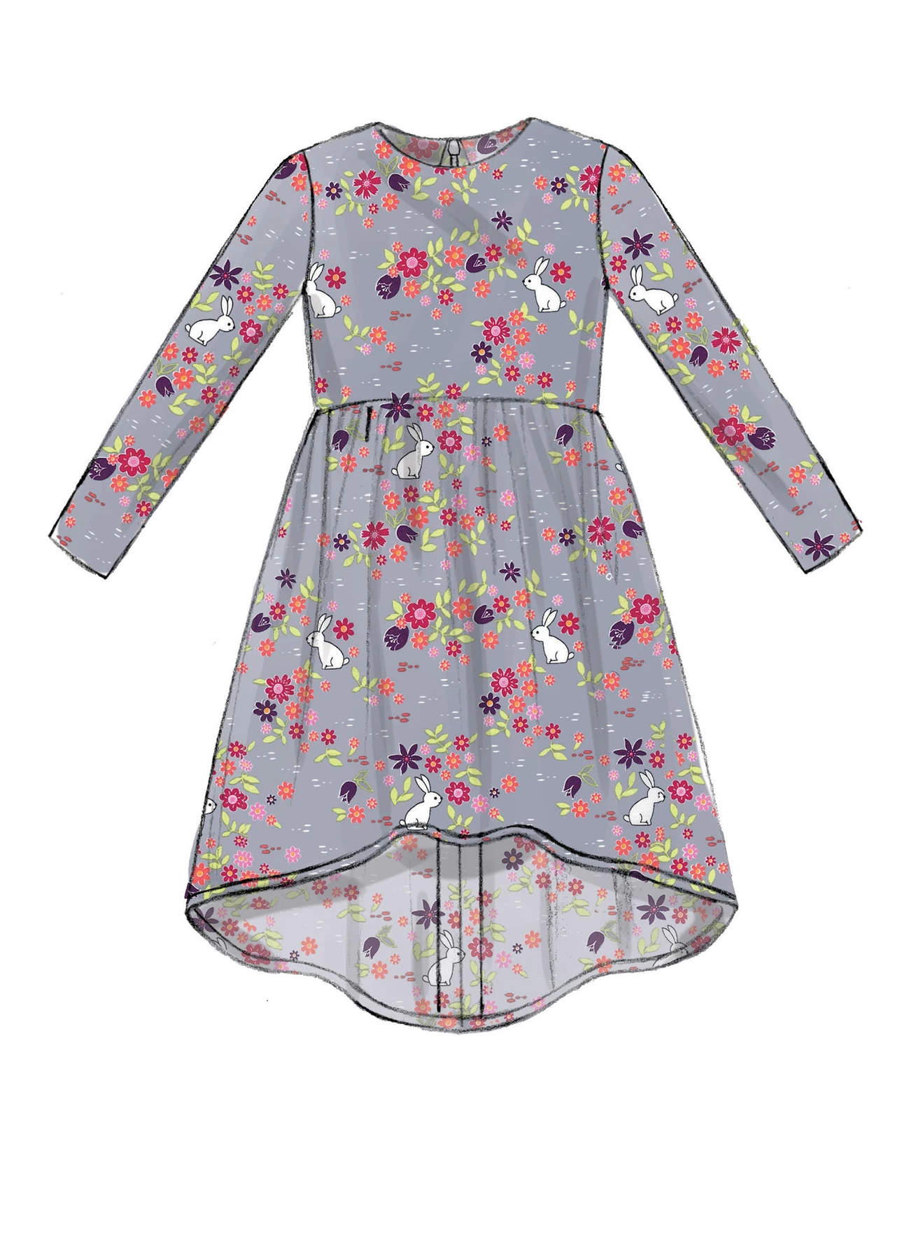 McCall's Sewing Pattern Children's/Girls' High-Low Dresses with Collar and Sleeve Variations (PDF) 3 McCall's Sewing Pattern Children's/Girls' High-Low Dresses with Collar and Sleeve Variations (PDF)