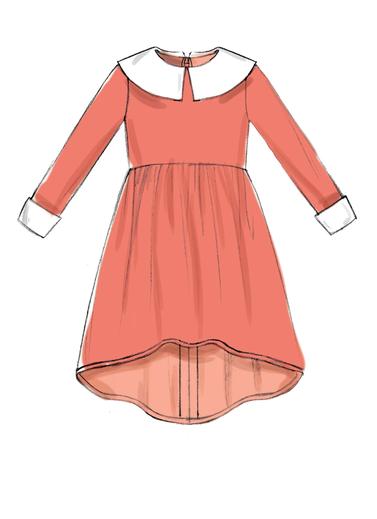 McCall's Sewing Pattern Children's/Girls' High-Low Dresses with Collar and Sleeve Variations (PDF) 4 McCall's Sewing Pattern Children's/Girls' High-Low Dresses with Collar and Sleeve Variations (PDF)