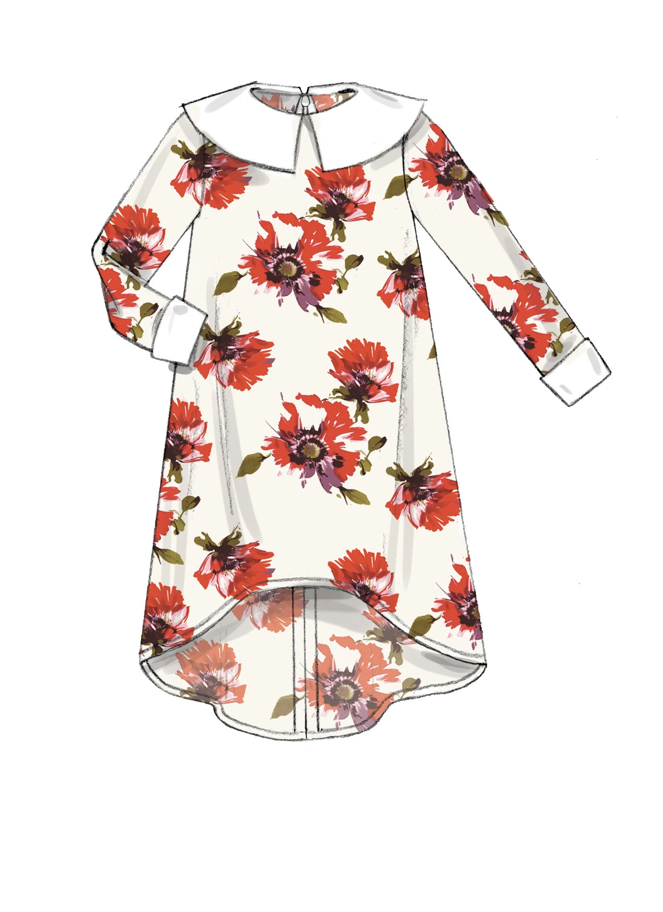 McCall's Sewing Pattern Children's/Girls' High-Low Dresses with Collar and Sleeve Variations (PDF) 5 McCall's Sewing Pattern Children's/Girls' High-Low Dresses with Collar and Sleeve Variations (PDF)