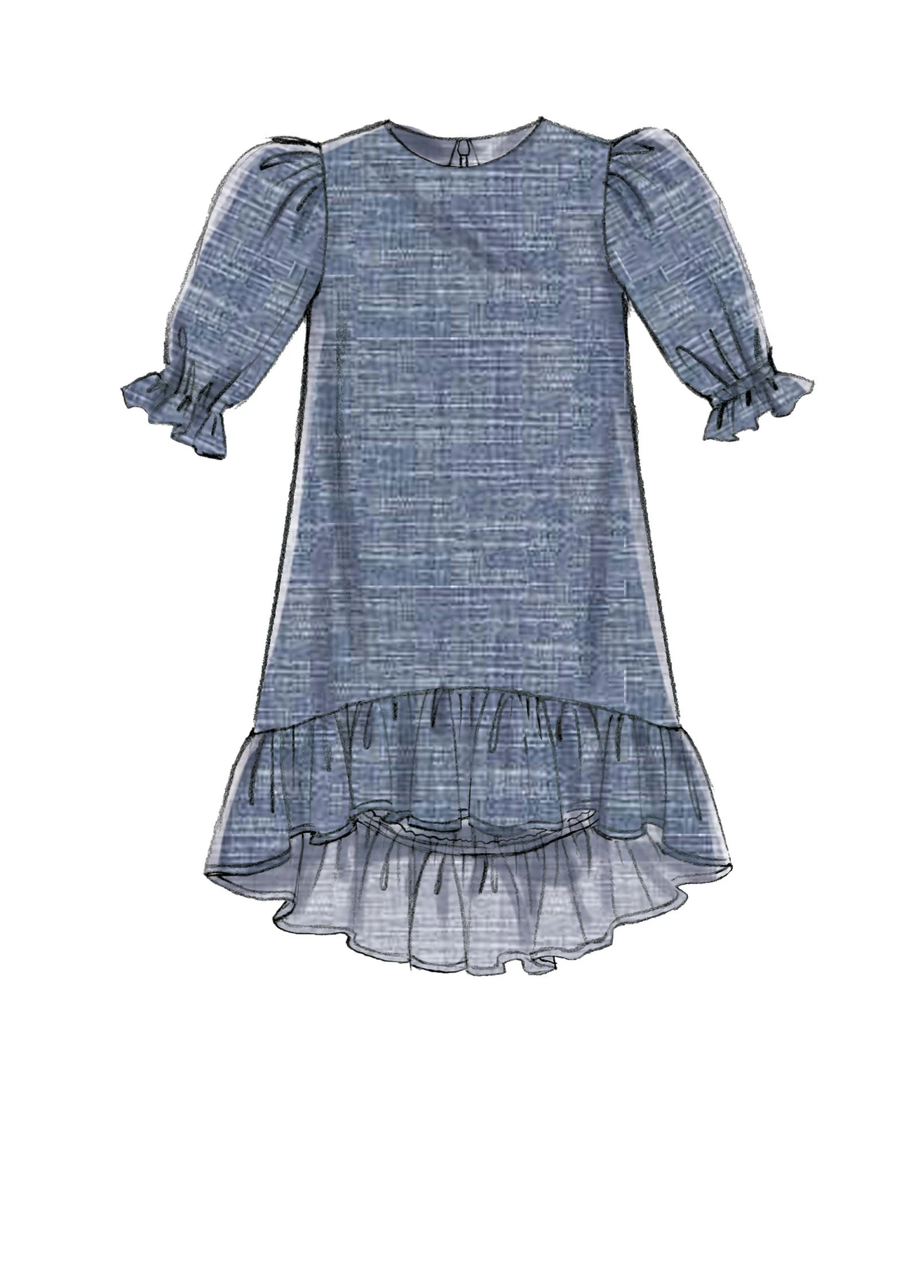 McCall's Sewing Pattern Children's/Girls' High-Low Dresses with Collar and Sleeve Variations (PDF) 6 McCall's Sewing Pattern Children's/Girls' High-Low Dresses with Collar and Sleeve Variations (PDF)