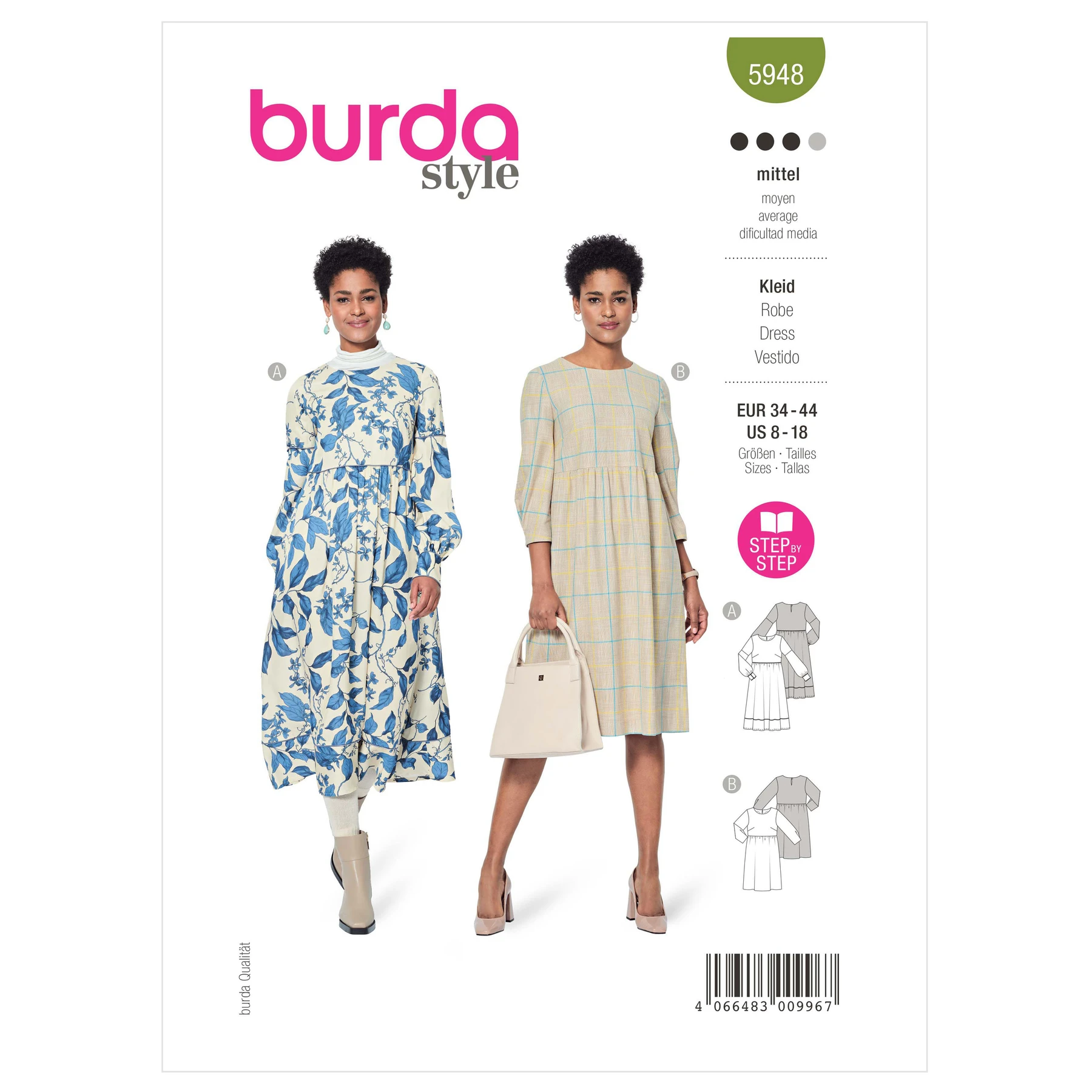 Burda Style Sewing Pattern 5948 Misses' Dress 17 Burda Style Sewing Pattern 5948 Misses' Dress