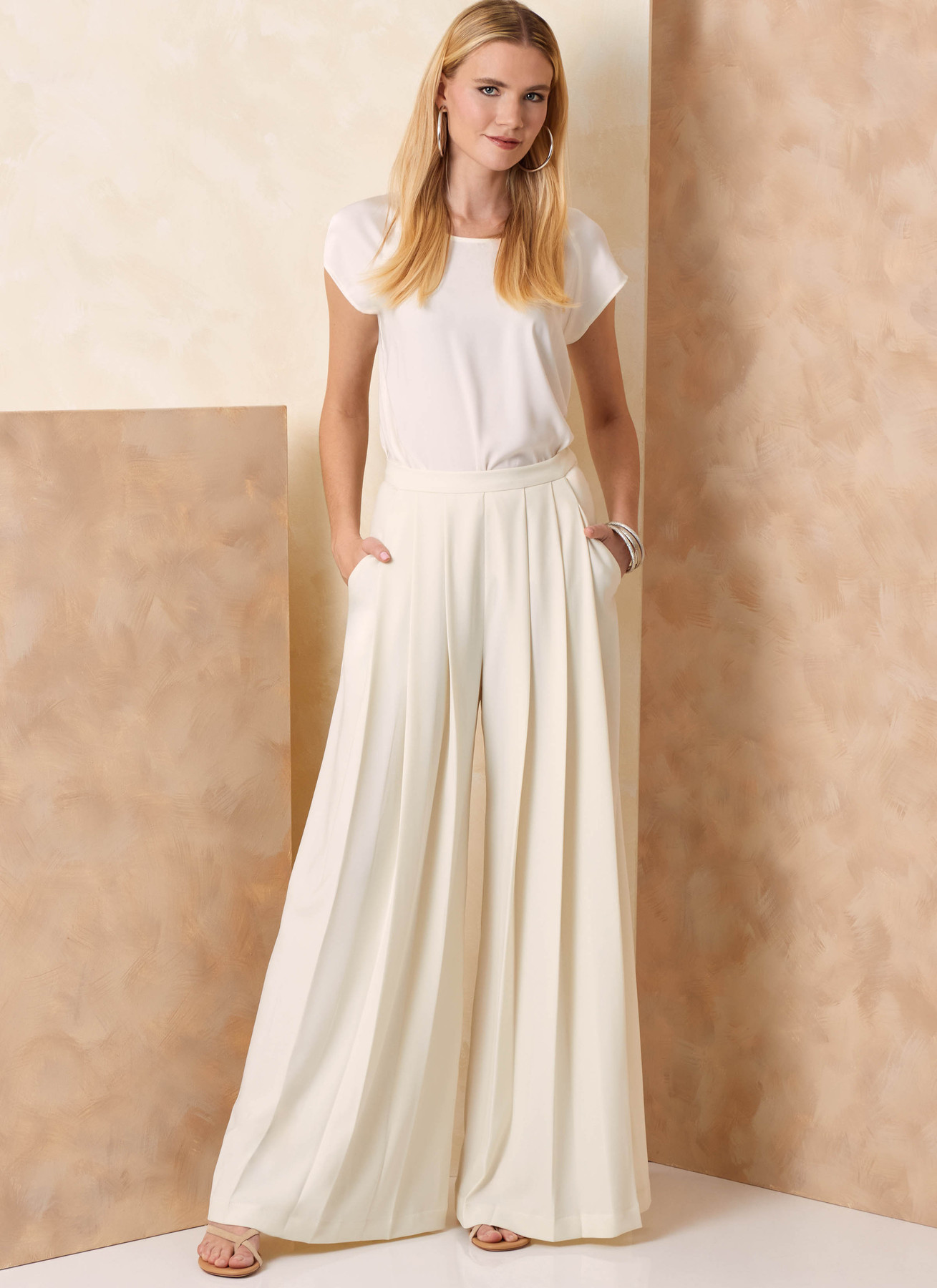 Vogue Patterns Misses' Pleated High Waist Pants in Two Lengths 2 Vogue Patterns Misses' Pleated High Waist Pants in Two Lengths