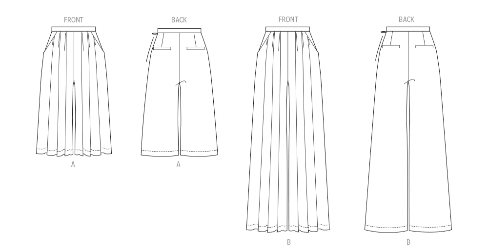 Vogue Patterns Misses' Pleated High Waist Pants in Two Lengths 6 Vogue Patterns Misses' Pleated High Waist Pants in Two Lengths
