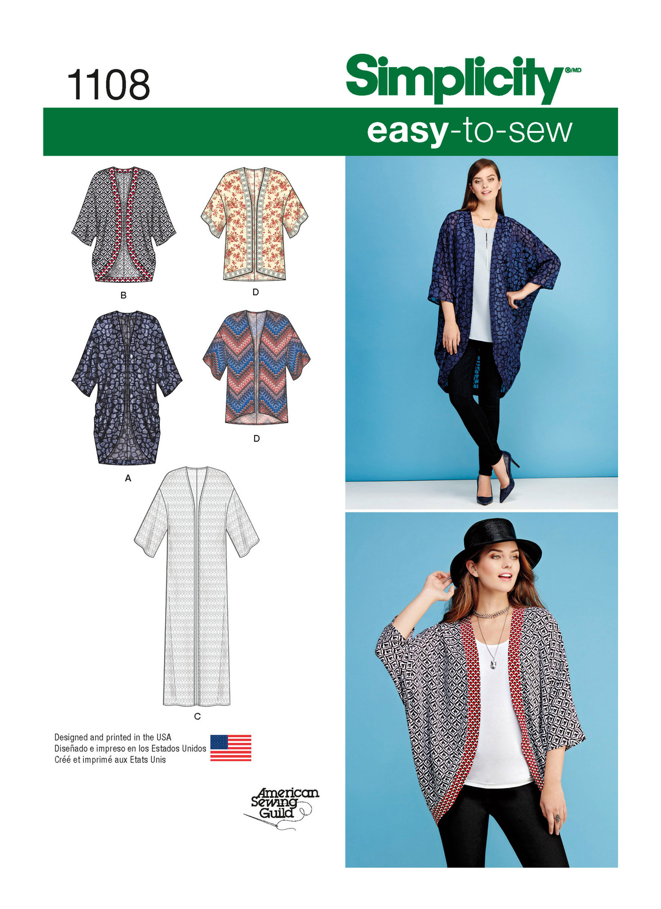 Simplicity Sewing Pattern Misses' Kimonos in Different Styles 1 Simplicity Sewing Pattern Misses' Kimonos in Different Styles