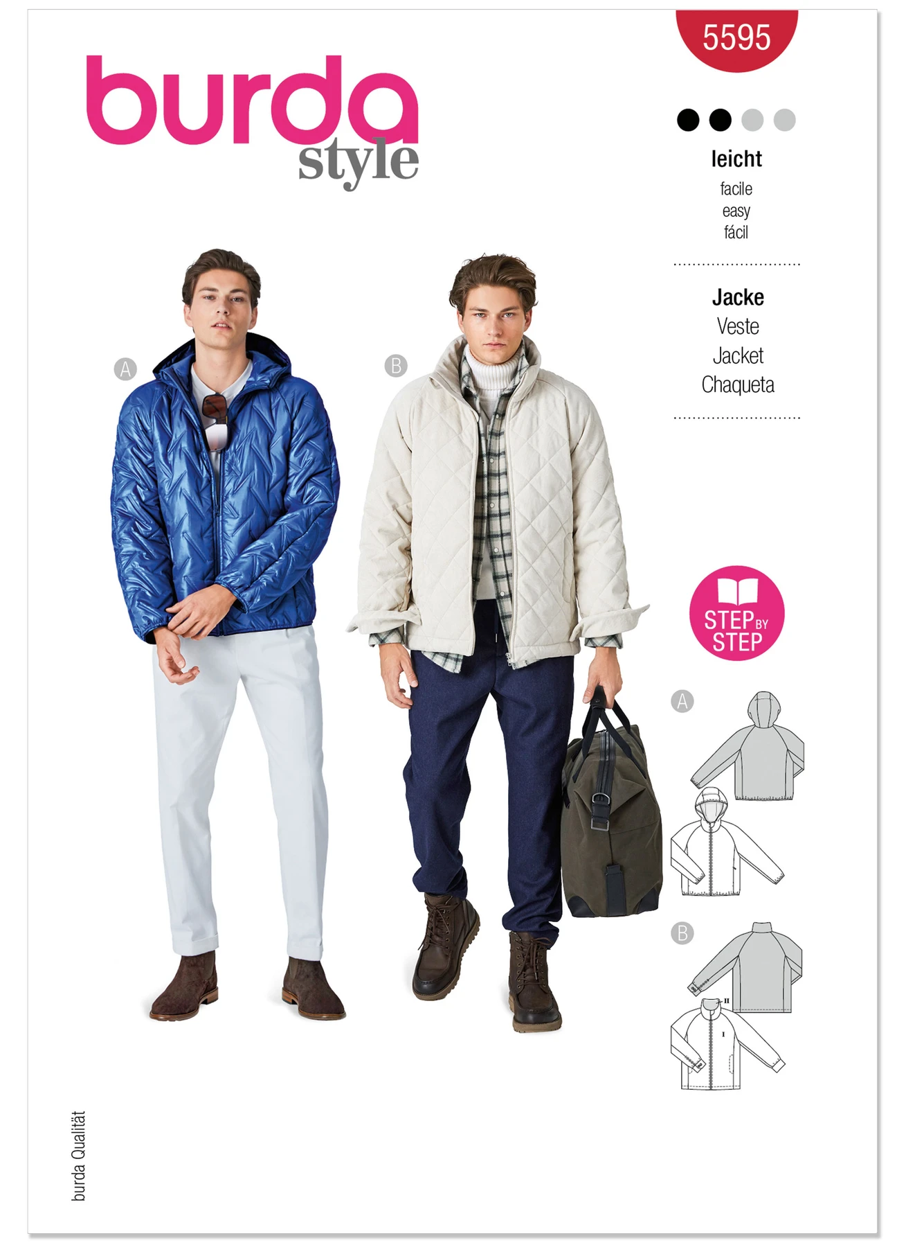 Burda Style Pattern 5595 Men's Jackets