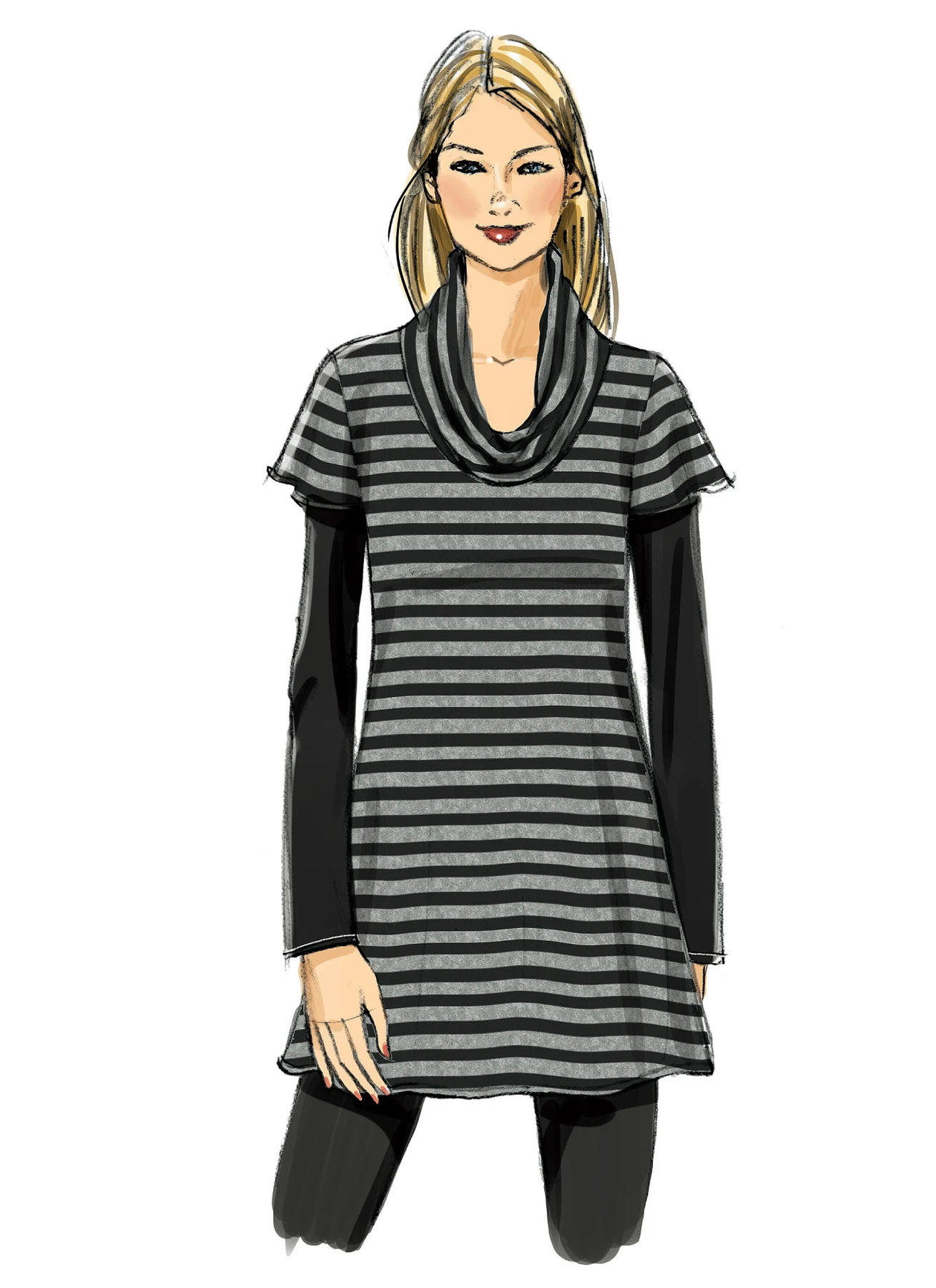 Butterick Sewing Pattern Misses' Cowl-Neck Tunics (PDF) 3 Butterick Sewing Pattern Misses' Cowl-Neck Tunics (PDF)