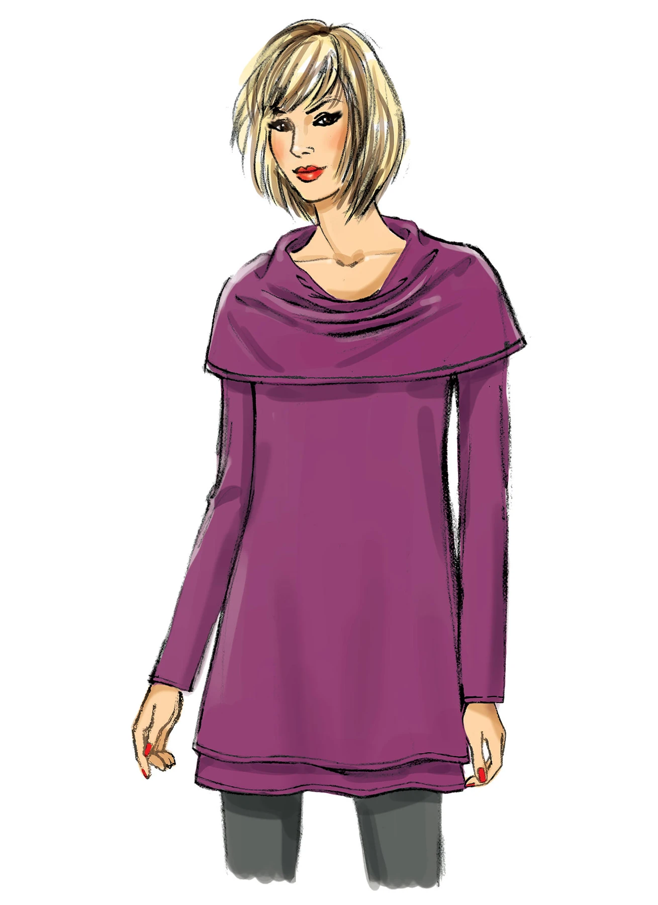 Butterick Sewing Pattern Misses' Cowl-Neck Tunics (PDF) 4 Butterick Sewing Pattern Misses' Cowl-Neck Tunics (PDF)