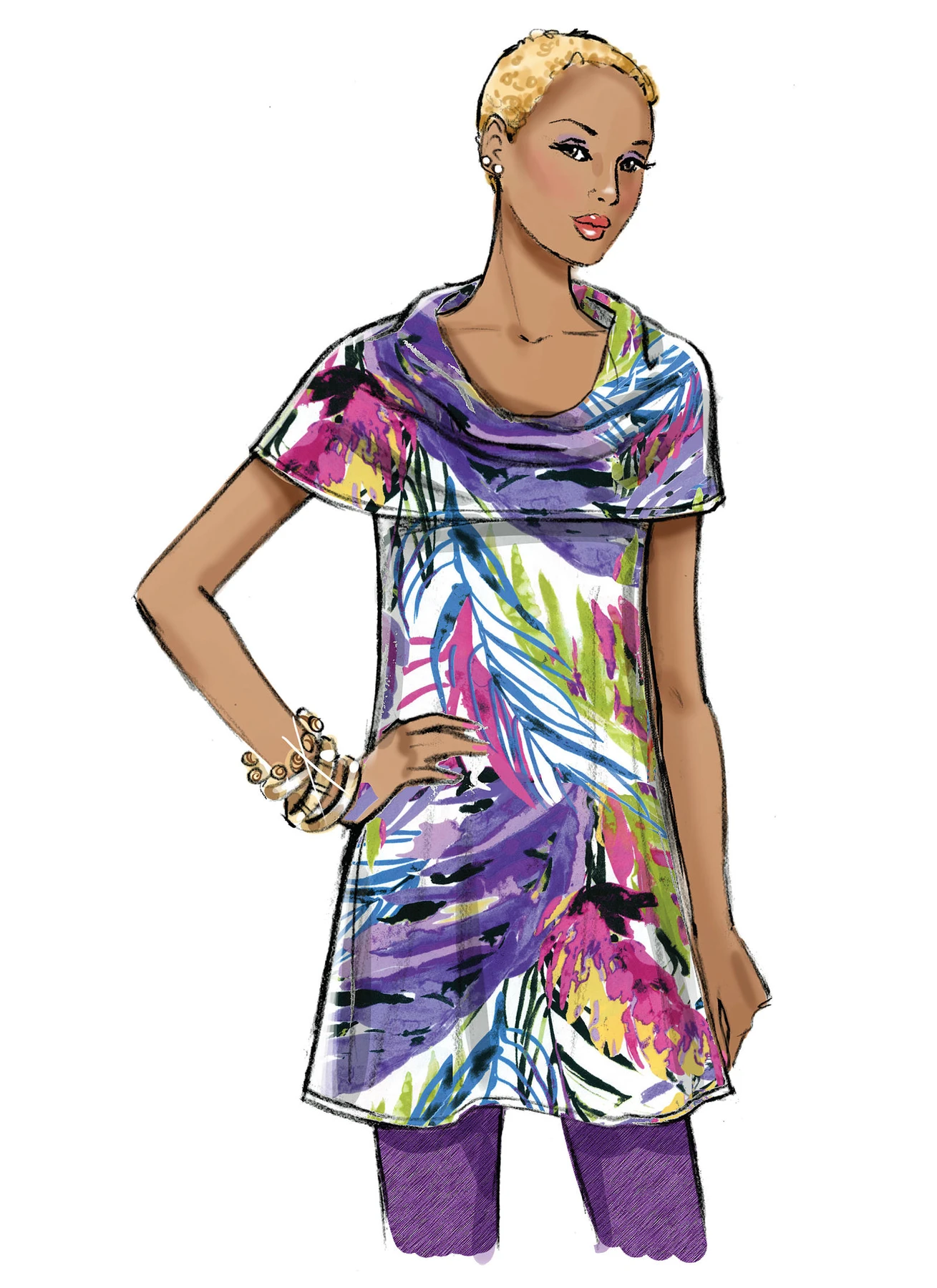 Butterick Sewing Pattern Misses' Cowl-Neck Tunics (PDF) 5 Butterick Sewing Pattern Misses' Cowl-Neck Tunics (PDF)