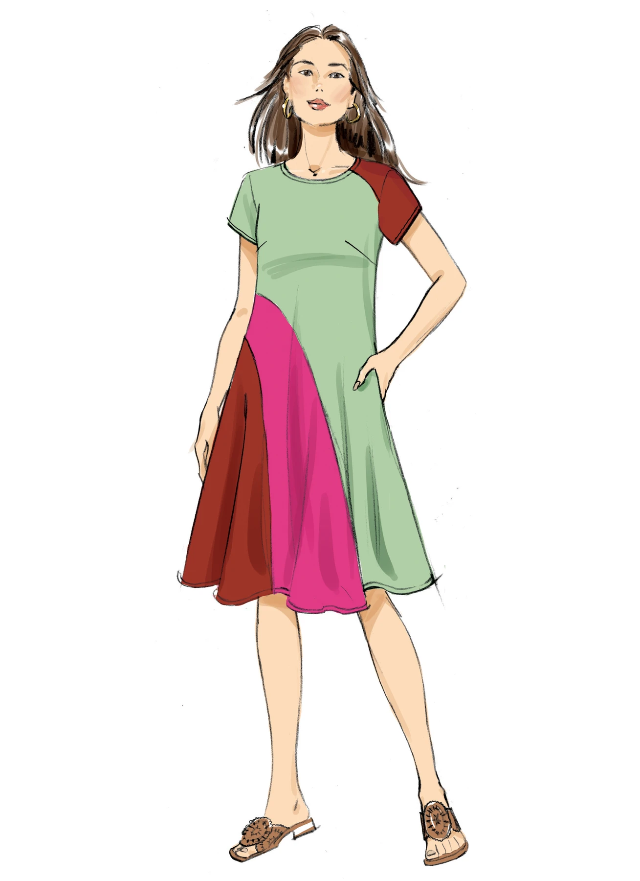 Butterick Sewing Pattern Misses' Dress with Short and Long Sleeves (PDF) 3 Butterick Sewing Pattern Misses' Dress with Short and Long Sleeves (PDF)
