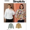 Simplicity Sewing Pattern Misses' and Women's Blouses (PDF)