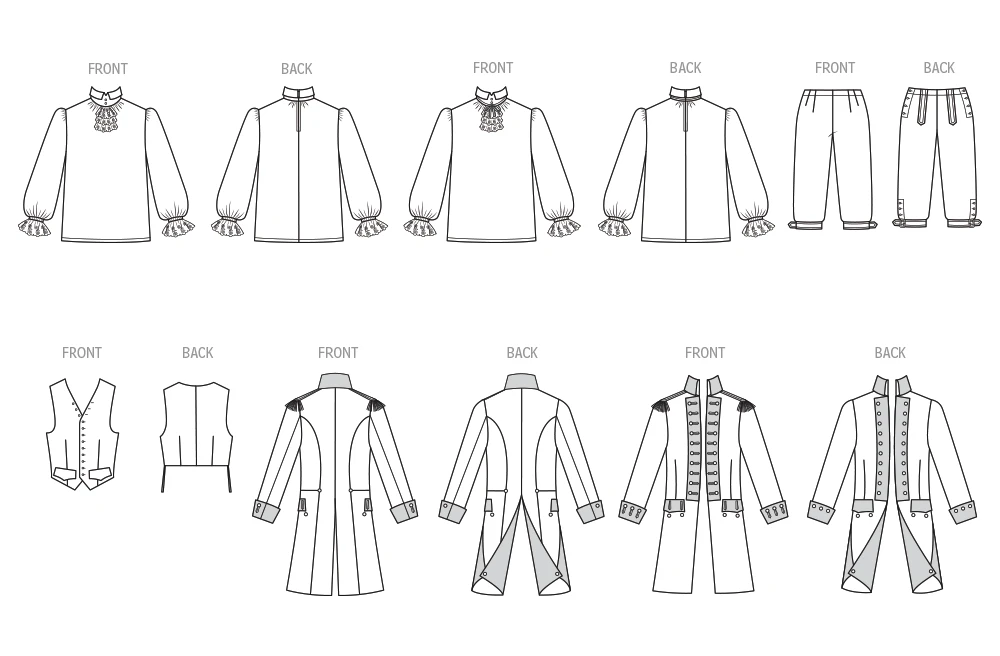 Simplicity Sewing Pattern Men's Continental Uniform Costumes (PDF) 6 Simplicity Sewing Pattern Men's Continental Uniform Costumes (PDF)