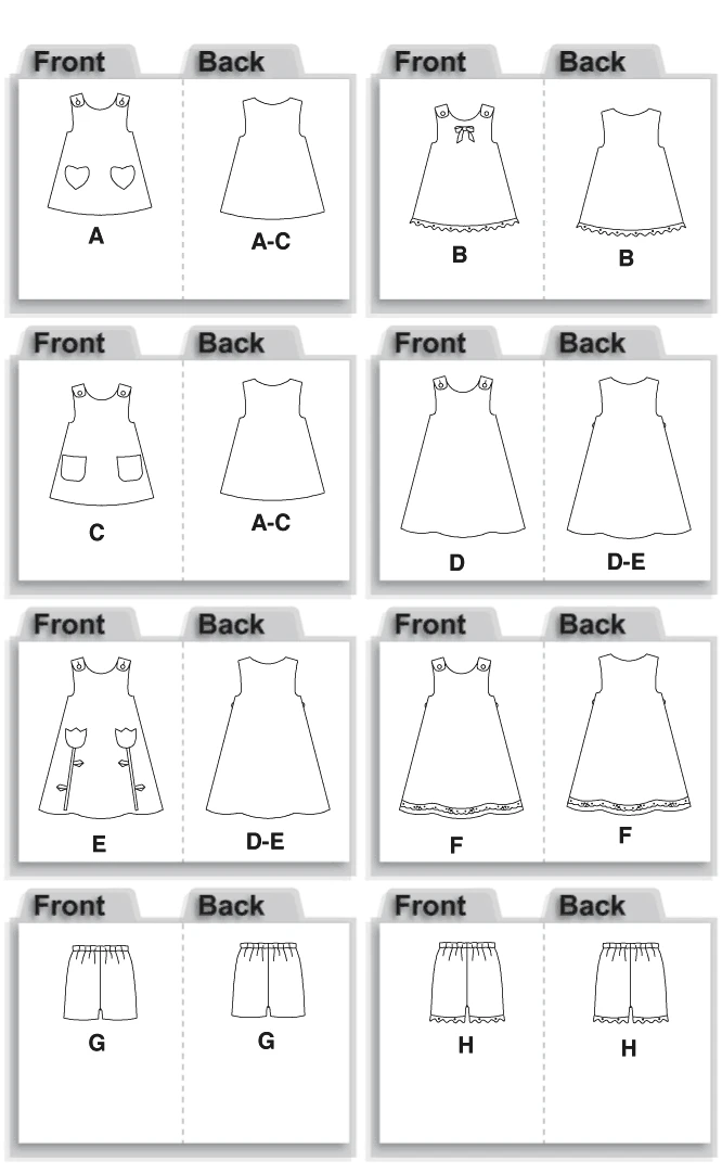 McCall's Sewing Pattern Toddlers' Tent Tops, Dresses and Shorts 9 McCall's Sewing Pattern Toddlers' Tent Tops, Dresses and Shorts
