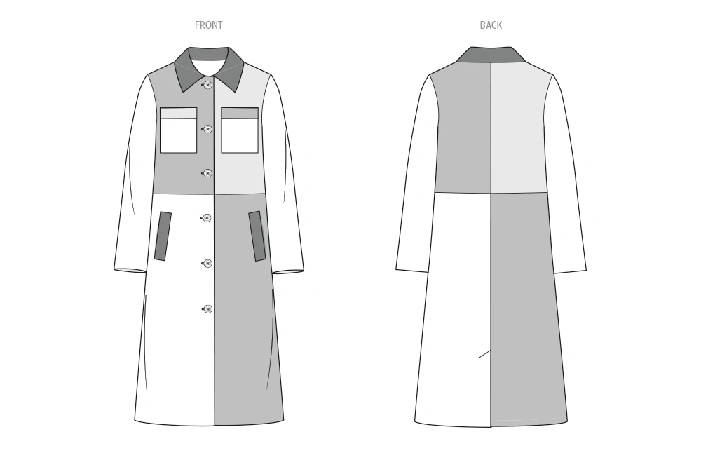 Know Me Sewing Pattern Misses' Lined Color Blocked Coat by Alisha Grace (PDF) 6 Know Me Sewing Pattern Misses' Lined Color Blocked Coat by Alisha Grace (PDF)