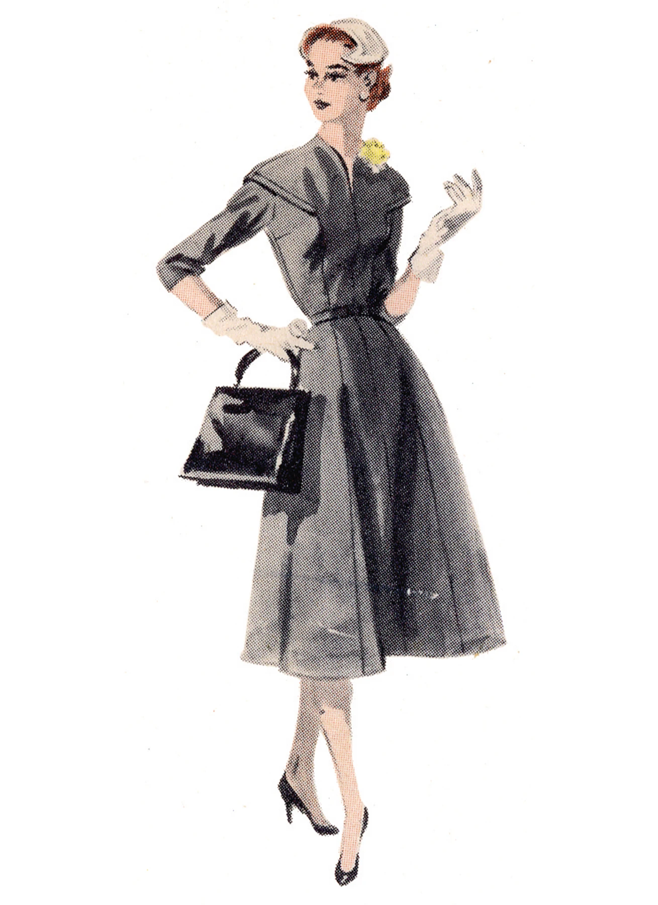 Butterick Sewing Pattern 1950s Misses' Capelet Yoked Dresses 2 Butterick Sewing Pattern 1950s Misses' Capelet Yoked Dresses