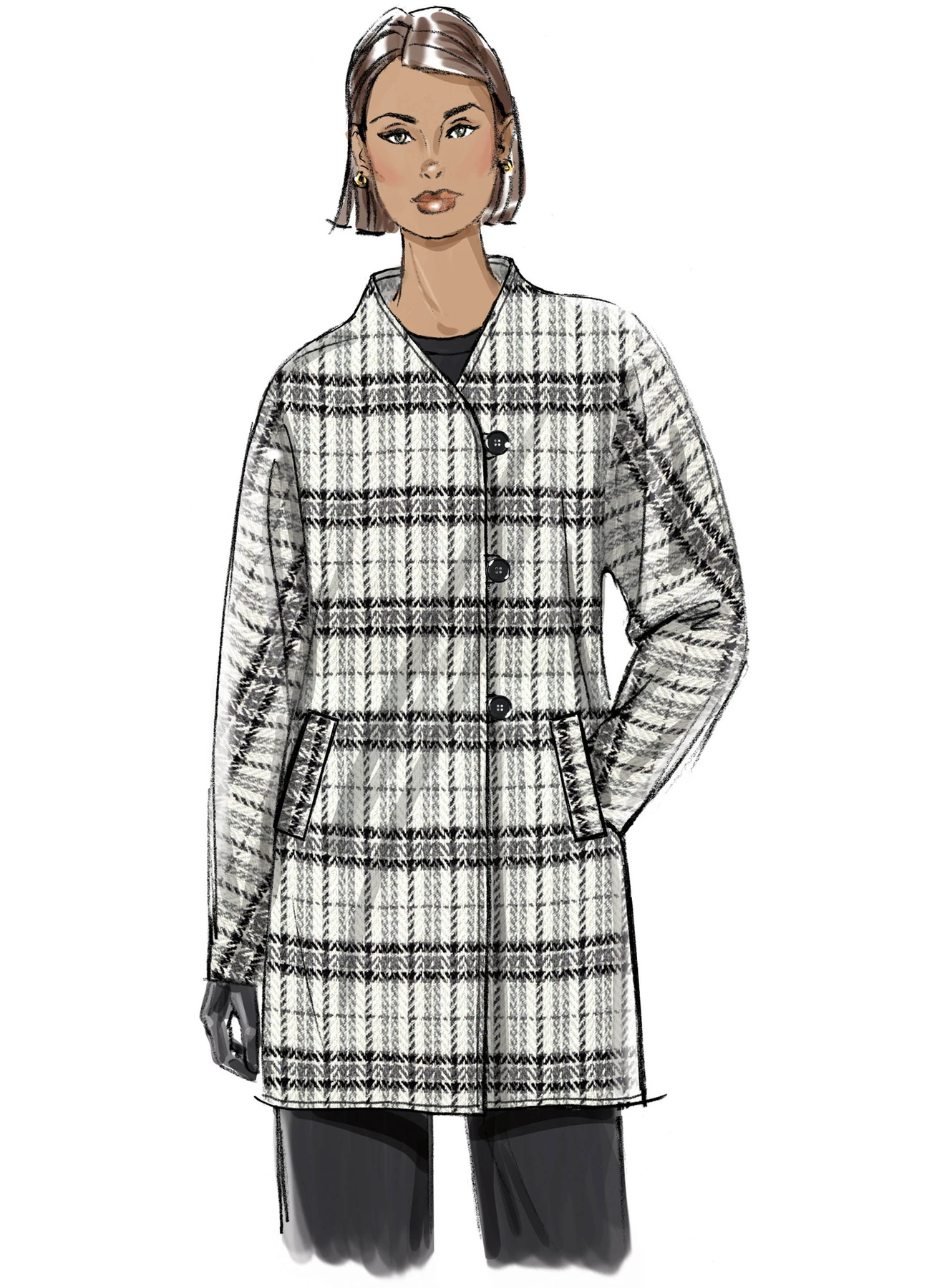 Butterick Sewing Pattern Misses' Jacket in Two Lengths (PDF) 3 Butterick Sewing Pattern Misses' Jacket in Two Lengths (PDF)