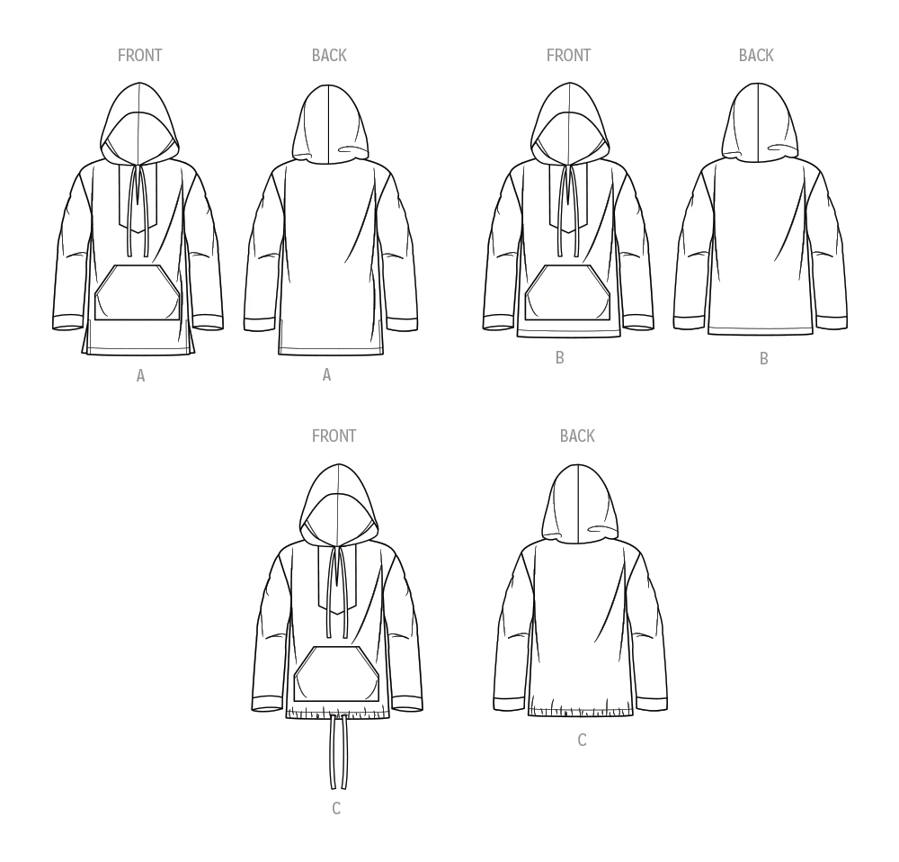 Simplicity Sewing Pattern Children's, Teens' and Adults' Hoodie (PDF) 15 Simplicity Sewing Pattern Children's, Teens' and Adults' Hoodie (PDF)