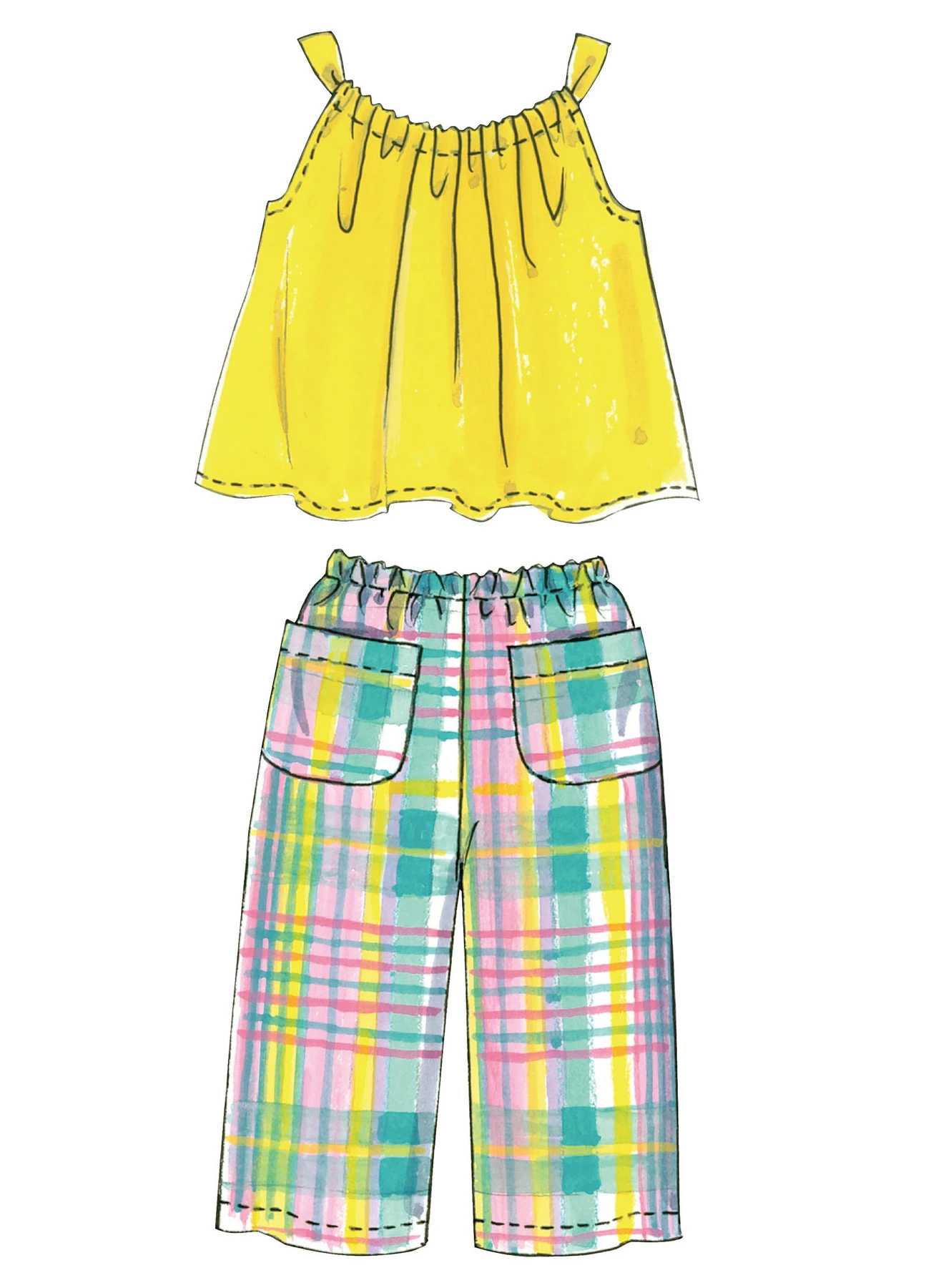 McCall's Sewing Pattern Children's/Girls' Gathered Tops, Dresses, Shorts and Pants 3 McCall's Sewing Pattern Children's/Girls' Gathered Tops, Dresses, Shorts and Pants