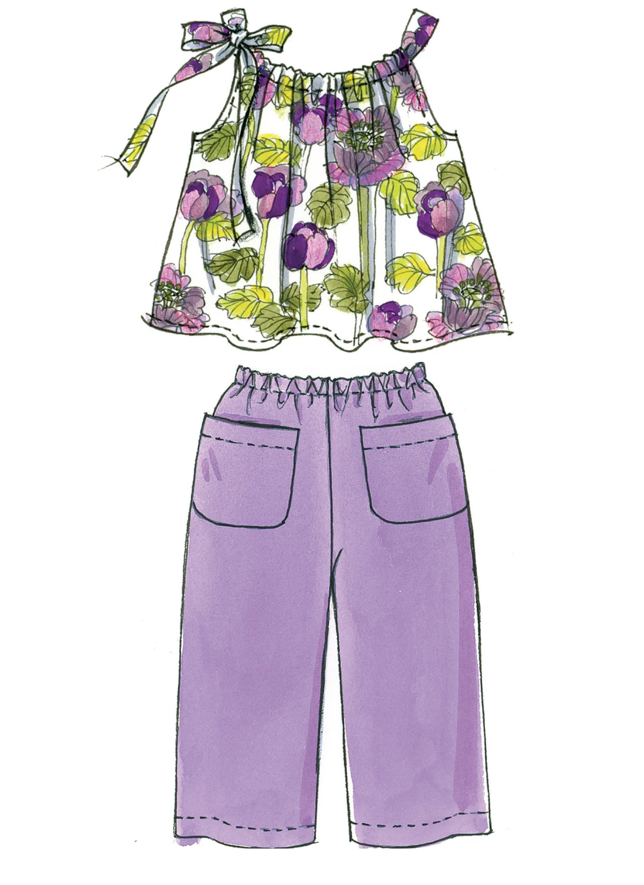 McCall's Sewing Pattern Children's/Girls' Gathered Tops, Dresses, Shorts and Pants 4 McCall's Sewing Pattern Children's/Girls' Gathered Tops, Dresses, Shorts and Pants