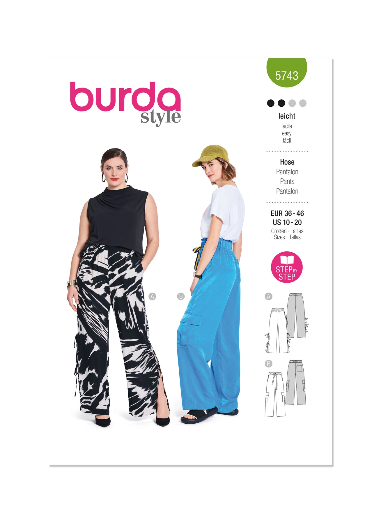 Burda Style Sewing Pattern 5743 Misses' Trousers 1 Burda Style Sewing Pattern 5743 Misses' Trousers