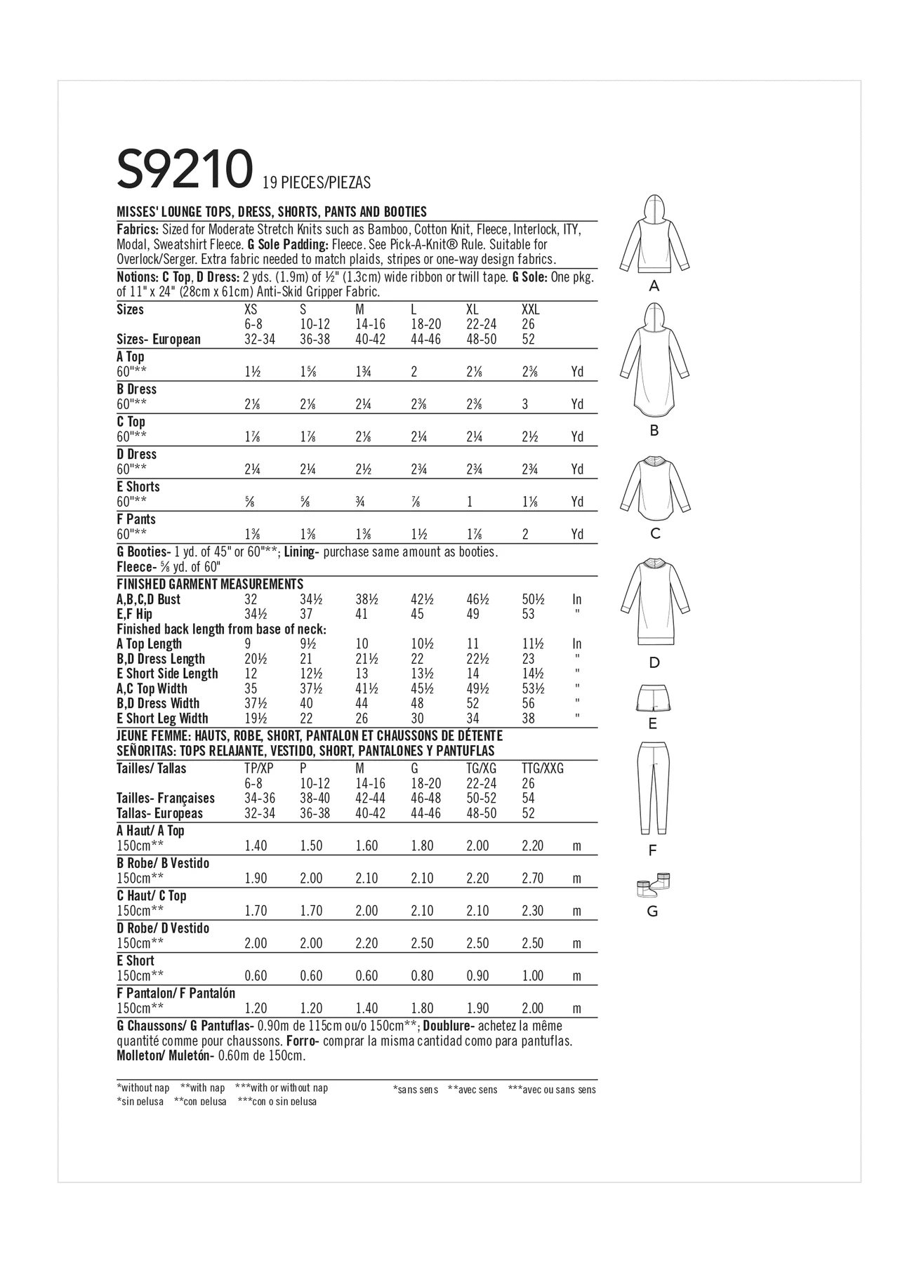 Simplicity Sewing Pattern Misses' Tops, Dress, Shorts, Pants and Slippers 3 Simplicity Sewing Pattern Misses' Tops, Dress, Shorts, Pants and Slippers