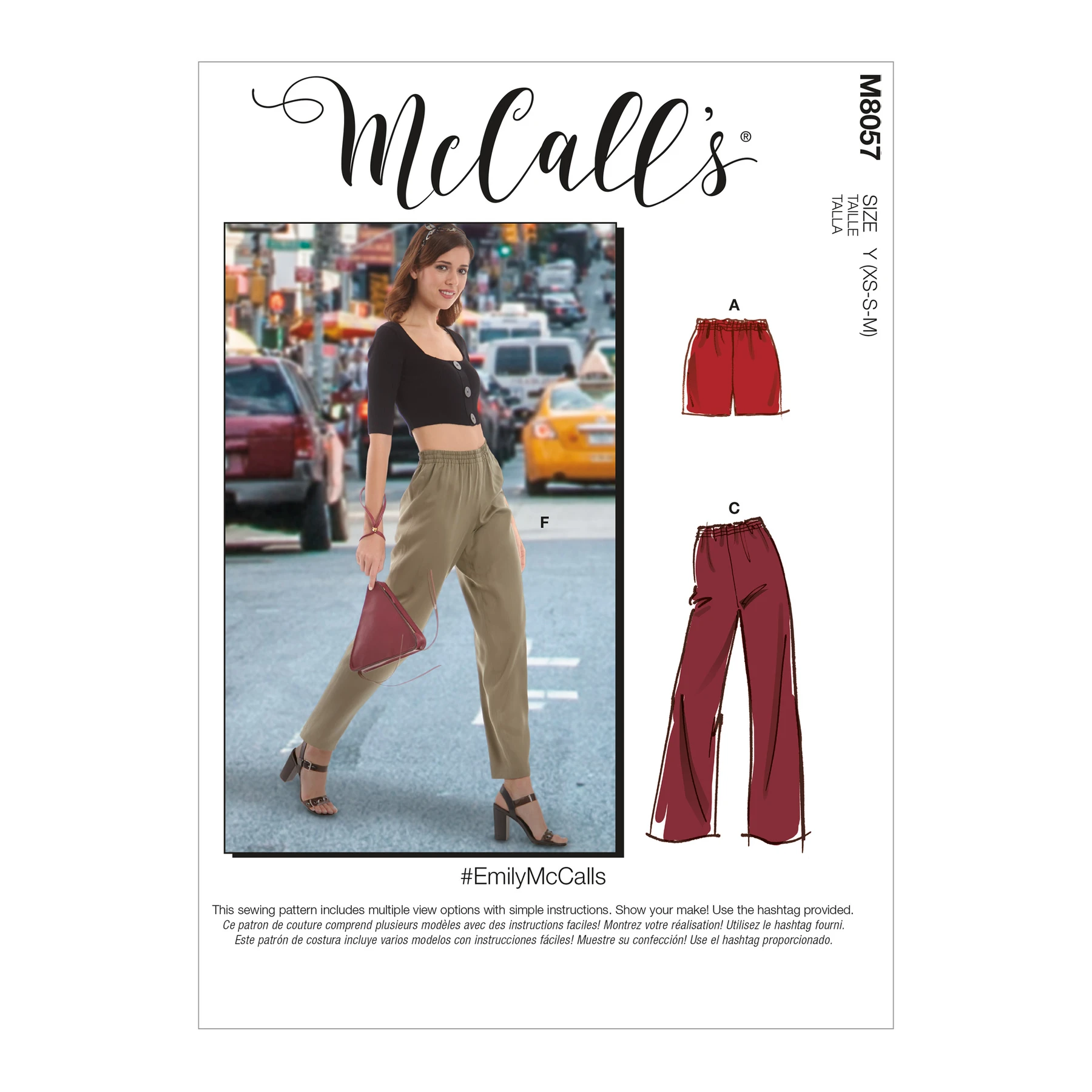 McCall's Sewing Pattern #EmilyMcCalls - Misses' Elastic-Waist Shorts and Pants 644 McCall's Sewing Pattern #EmilyMcCalls - Misses' Elastic-Waist Shorts and Pants