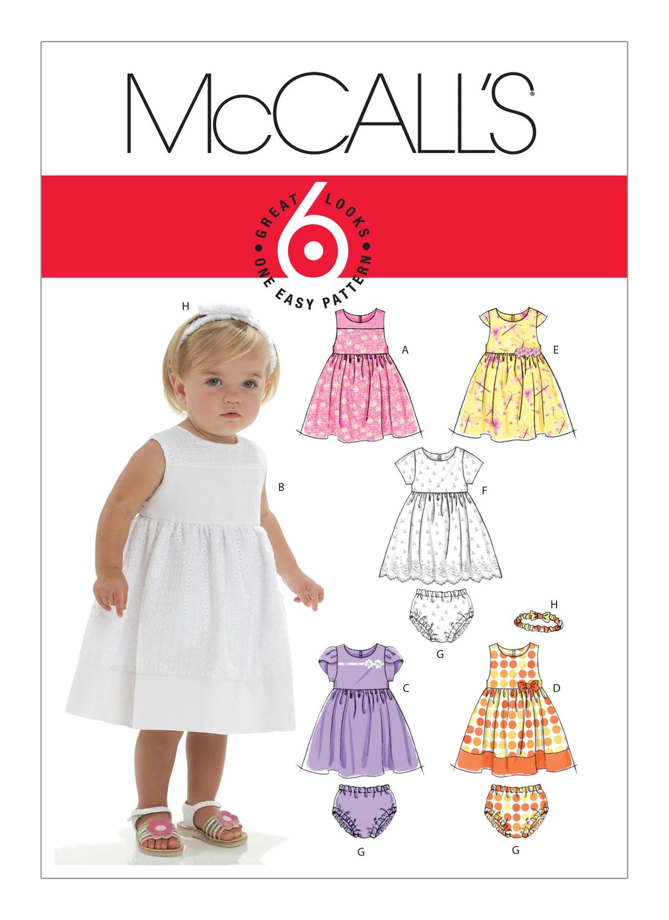 McCall's Sewing Pattern Infants' Lined Dirndl Dresses, Panties and Headband (PDF) 1 McCall's Sewing Pattern Infants' Lined Dirndl Dresses, Panties and Headband (PDF)