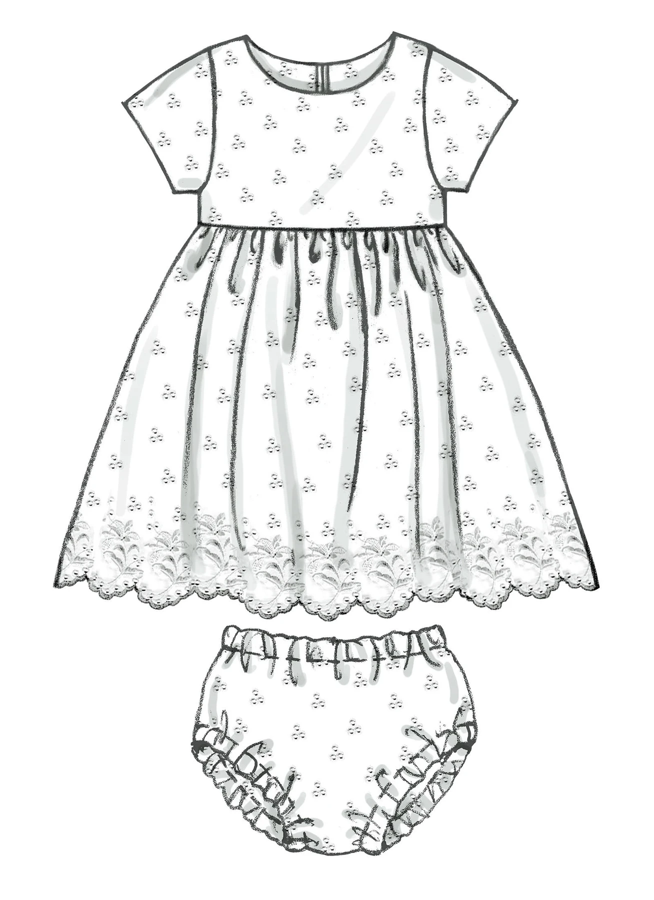 McCall's Sewing Pattern Infants' Lined Dirndl Dresses, Panties and Headband (PDF) 6 McCall's Sewing Pattern Infants' Lined Dirndl Dresses, Panties and Headband (PDF)