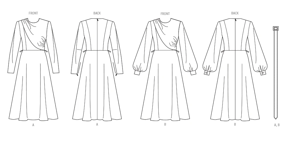Vogue Patterns Misses' Dresses and Belt 7 Vogue Patterns Misses' Dresses and Belt