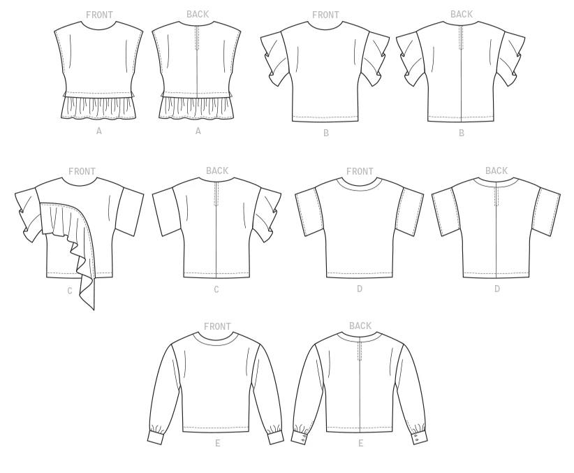 McCall's Sewing Pattern Misses' Tops (PDF) 617 McCall's Sewing Pattern Misses' Tops (PDF)