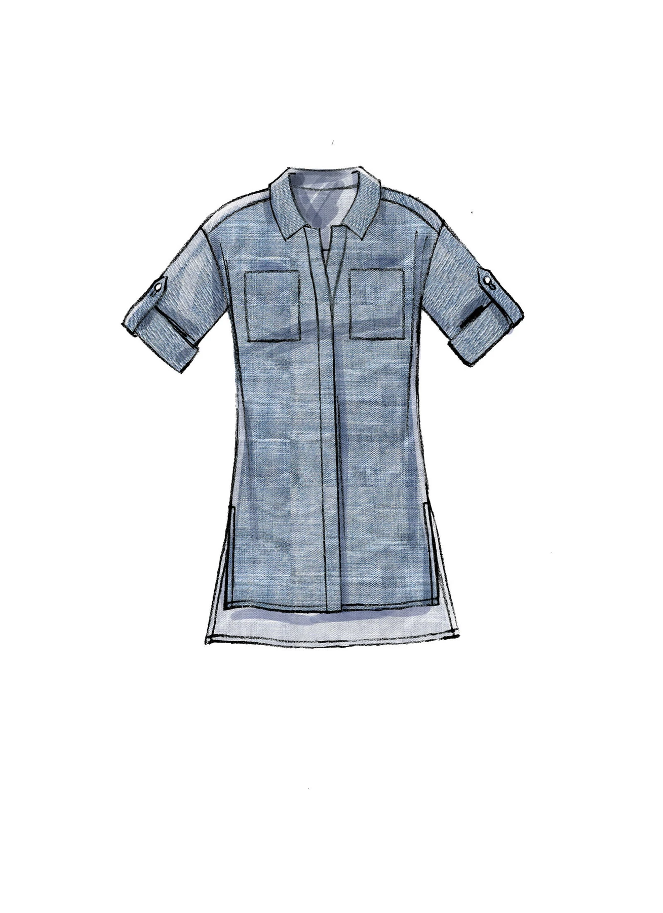 McCall's Sewing Pattern Misses' Button-Down Top, Tunic, Dresses and Belt (PDF) 4 McCall's Sewing Pattern Misses' Button-Down Top, Tunic, Dresses and Belt (PDF)