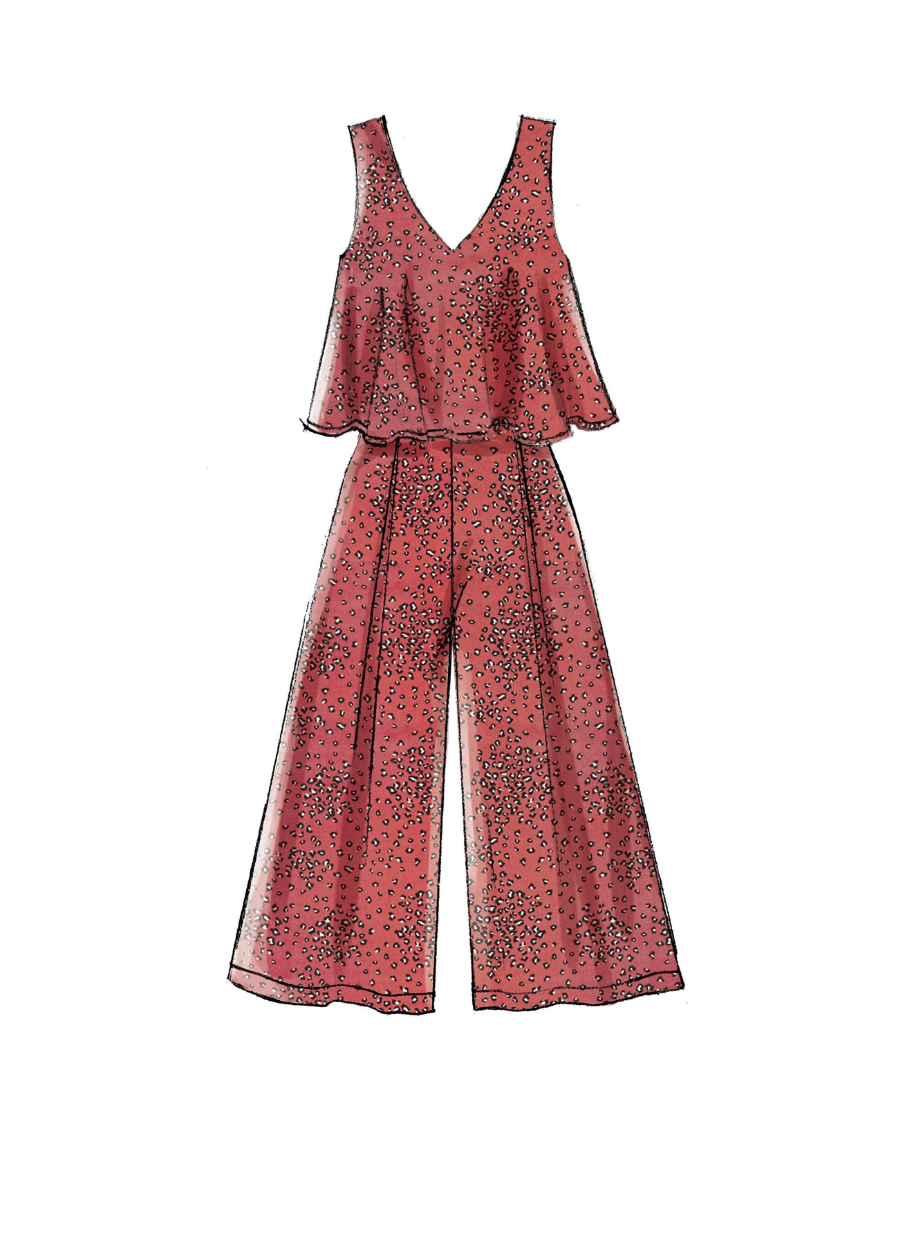McCall's Sewing Pattern Misses' V-Neck Lined Sleeveless Romper and Jumpsuits (PDF) 4 McCall's Sewing Pattern Misses' V-Neck Lined Sleeveless Romper and Jumpsuits (PDF)