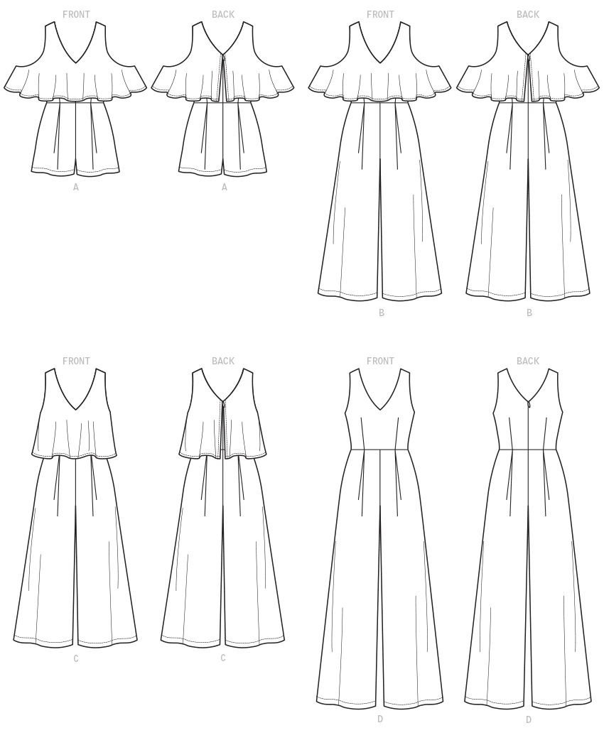 McCall's Sewing Pattern Misses' V-Neck Lined Sleeveless Romper and Jumpsuits (PDF) 7 McCall's Sewing Pattern Misses' V-Neck Lined Sleeveless Romper and Jumpsuits (PDF)