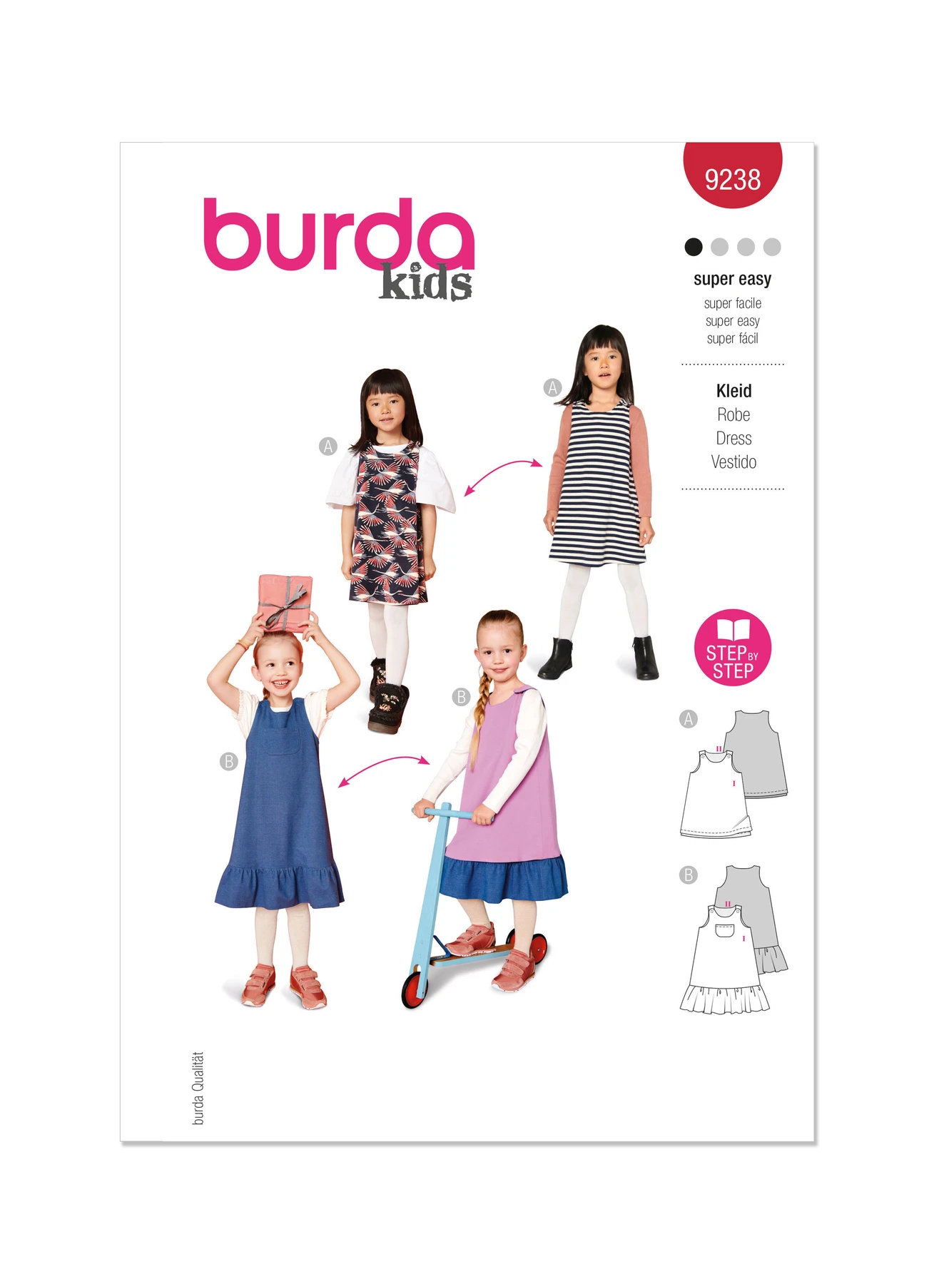 Burda Style Sewing Pattern 9238 Children's Dress (PDF) 1 Burda Style Sewing Pattern 9238 Children's Dress (PDF)