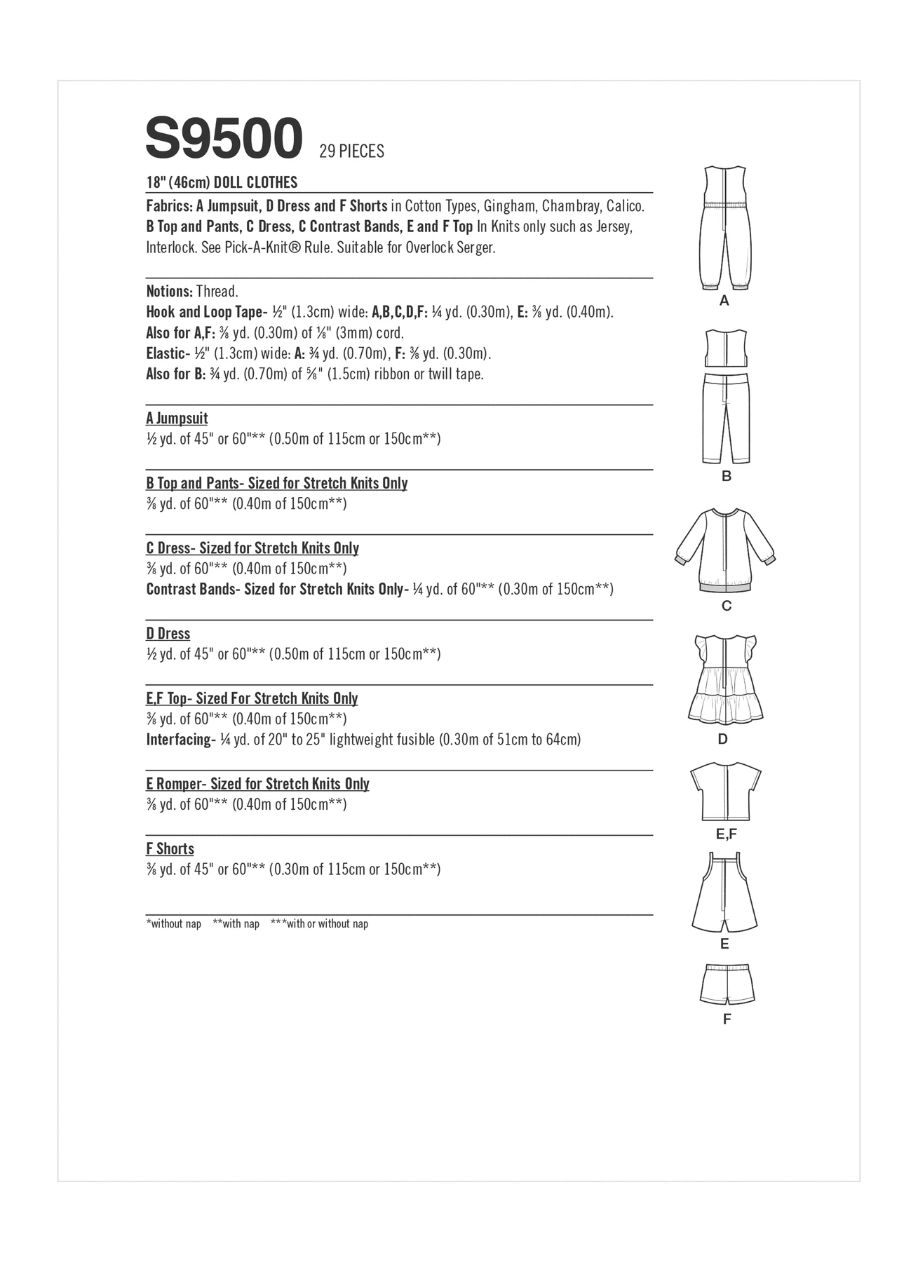 Simplicity Sewing Pattern 18" Doll Clothes 8 Simplicity Sewing Pattern 18" Doll Clothes